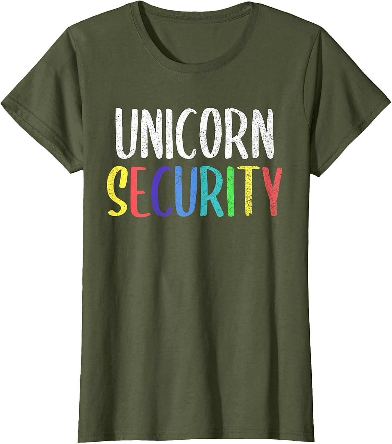 Funny Unicorn Security T-Shirt Soft Cotton Graphic Tee