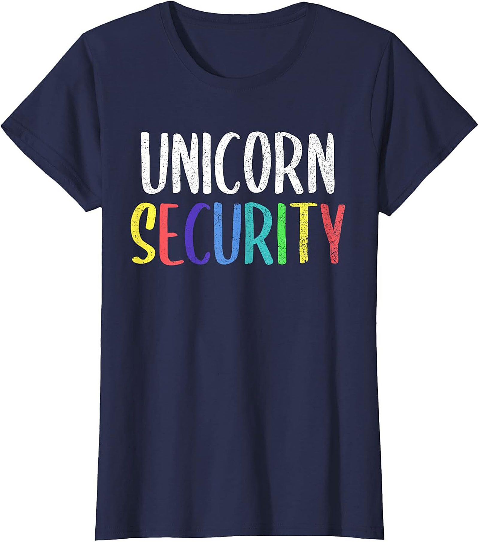 Funny Unicorn Security T-Shirt Soft Cotton Graphic Tee
