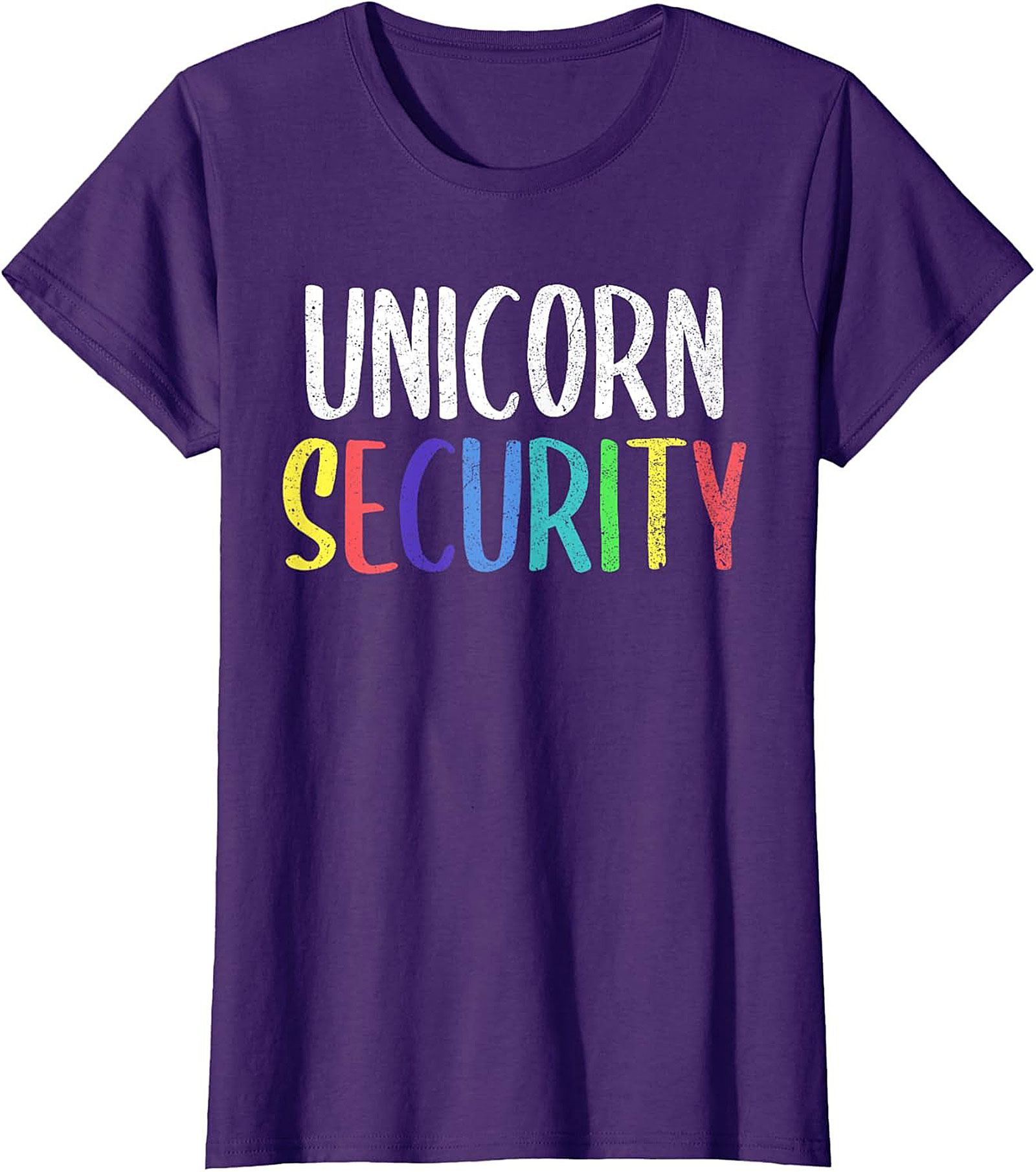 Funny Unicorn Security T-Shirt Soft Cotton Graphic Tee