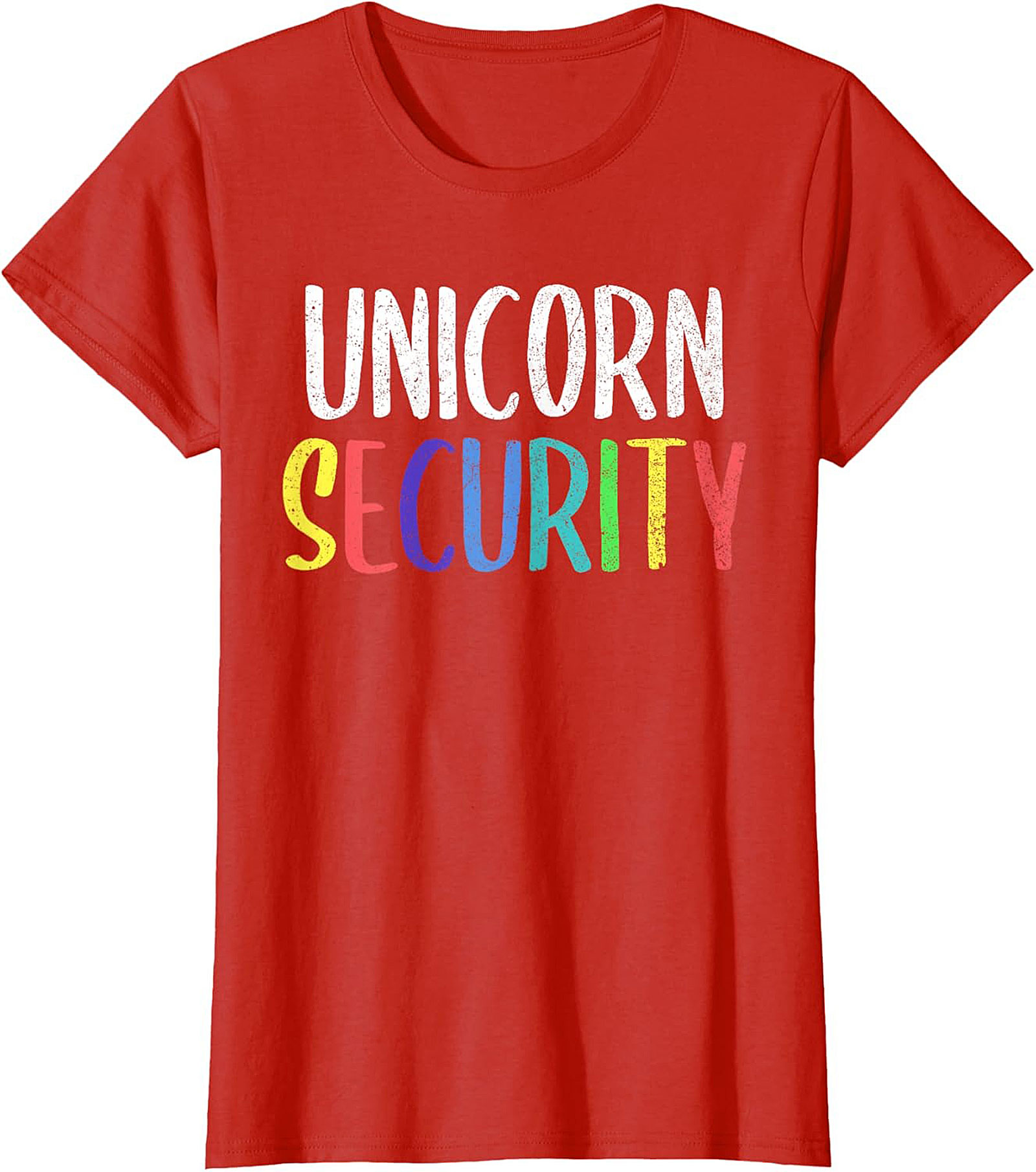 Funny Unicorn Security T-Shirt Soft Cotton Graphic Tee