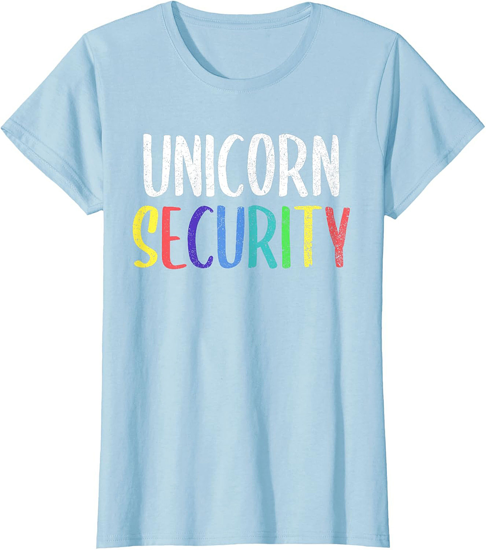 Funny Unicorn Security T-Shirt Soft Cotton Graphic Tee