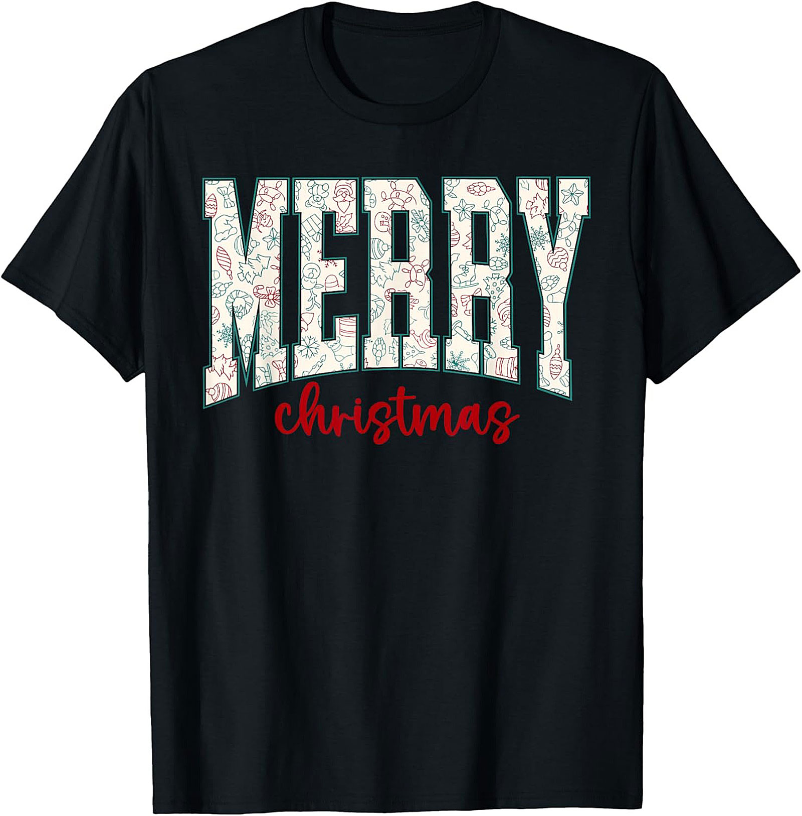 Festive Merry Christmas T-shirt Holiday Graphic Tee