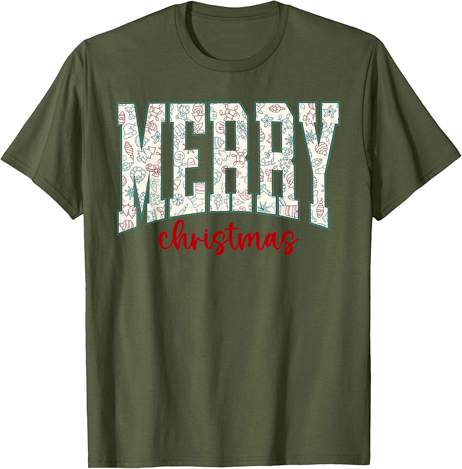 Festive Merry Christmas T-shirt Holiday Graphic Tee