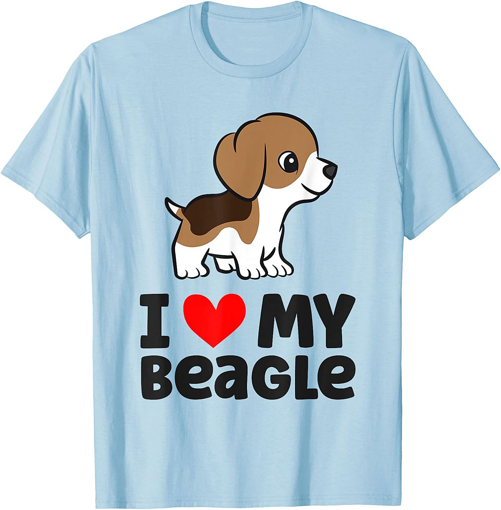 Cute Beagle Puppy Dog Owner T-shirt | I Love My Beagle Graphic Tee