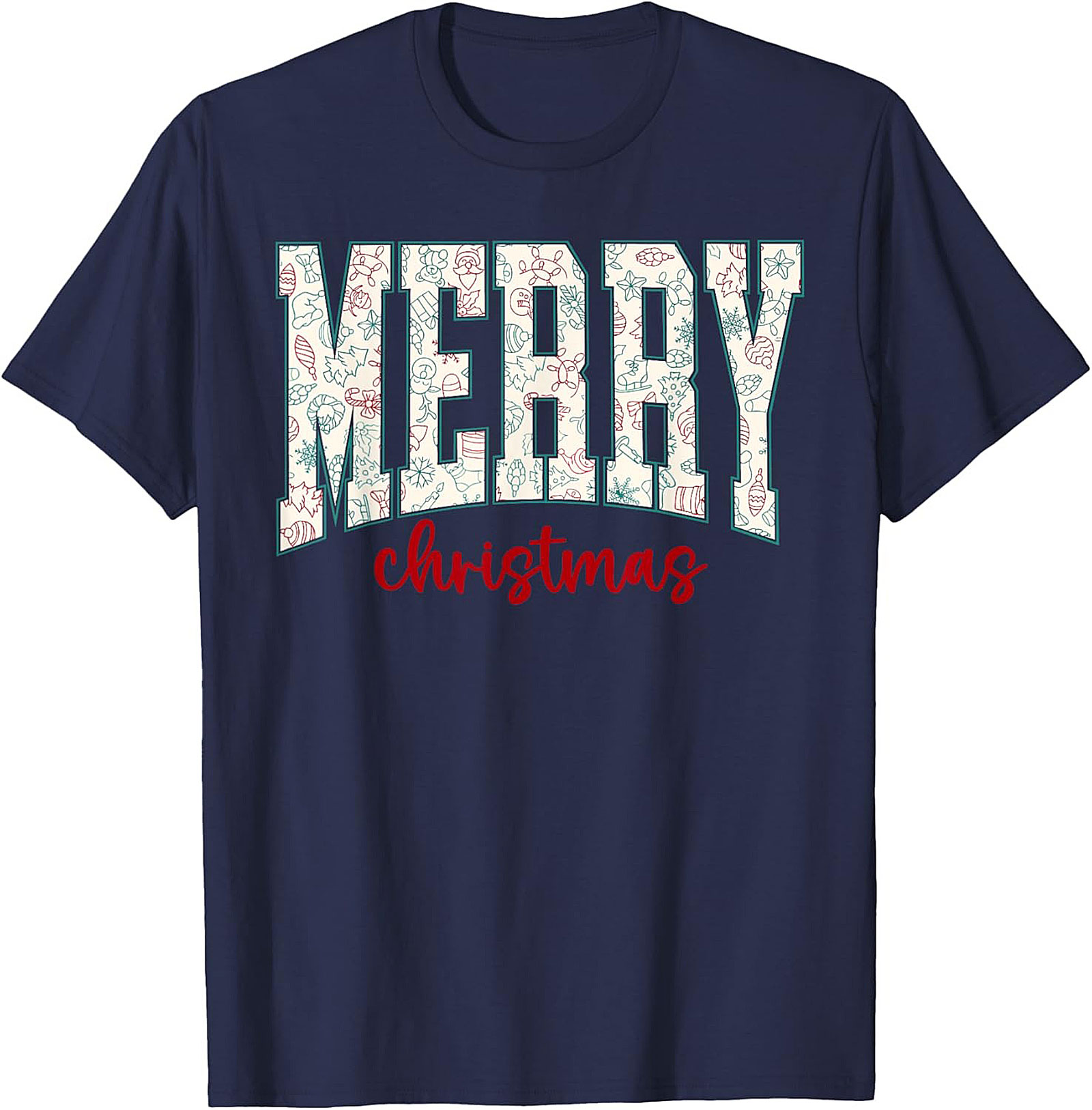 Festive Merry Christmas T-shirt Holiday Graphic Tee