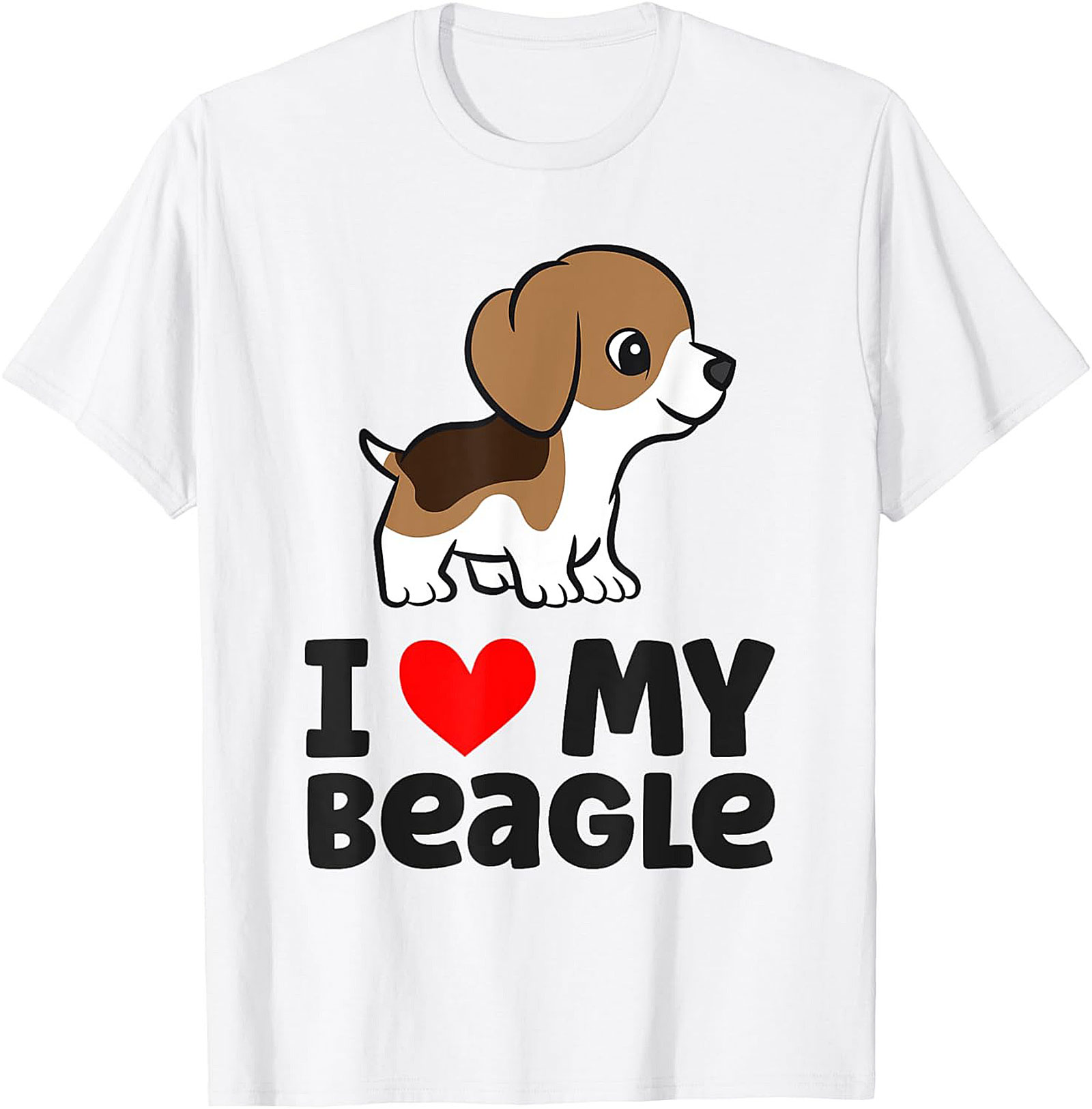 Cute Beagle Puppy Dog Owner T-shirt | I Love My Beagle Graphic Tee