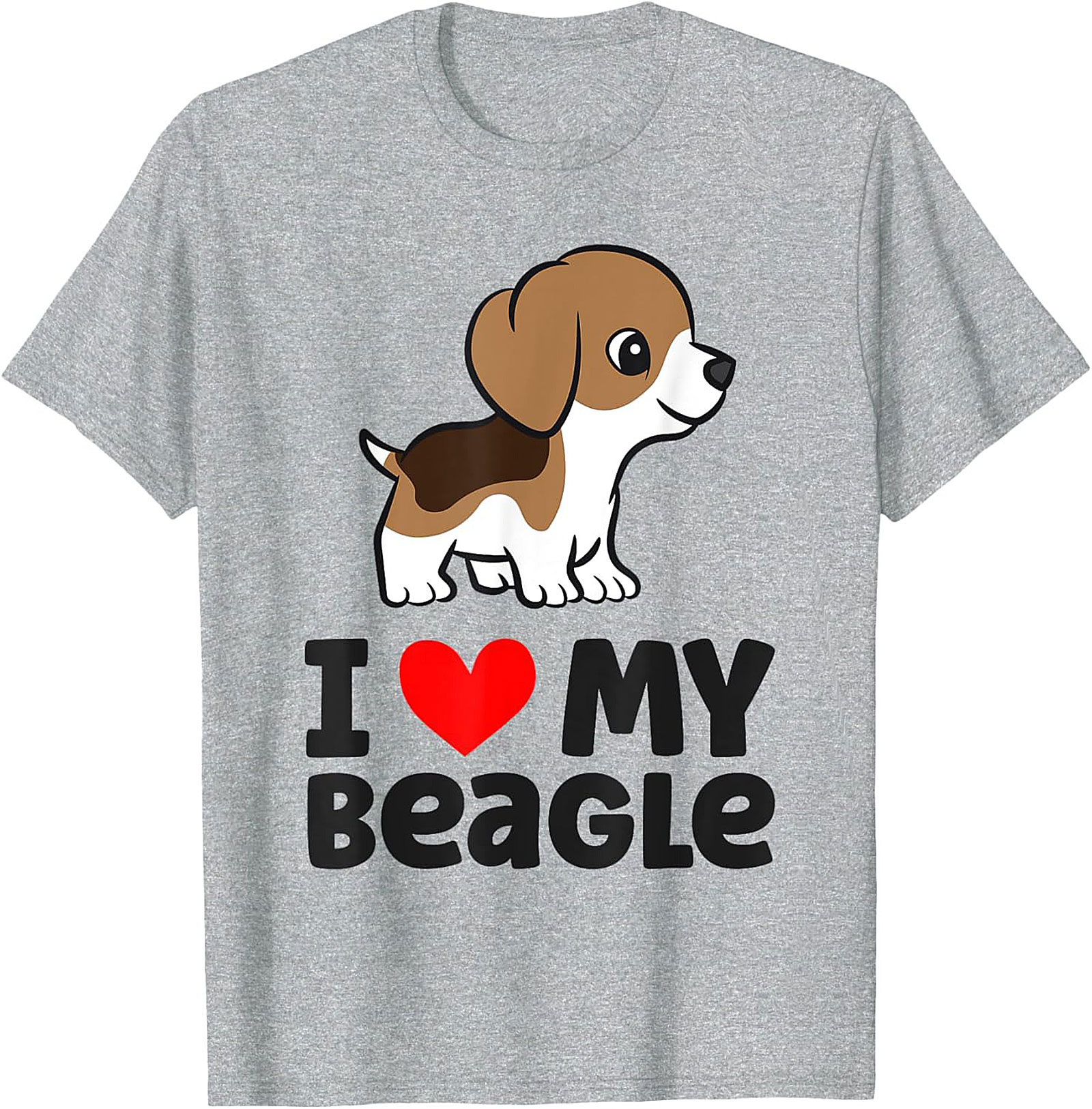 Cute Beagle Puppy Dog Owner T-shirt | I Love My Beagle Graphic Tee