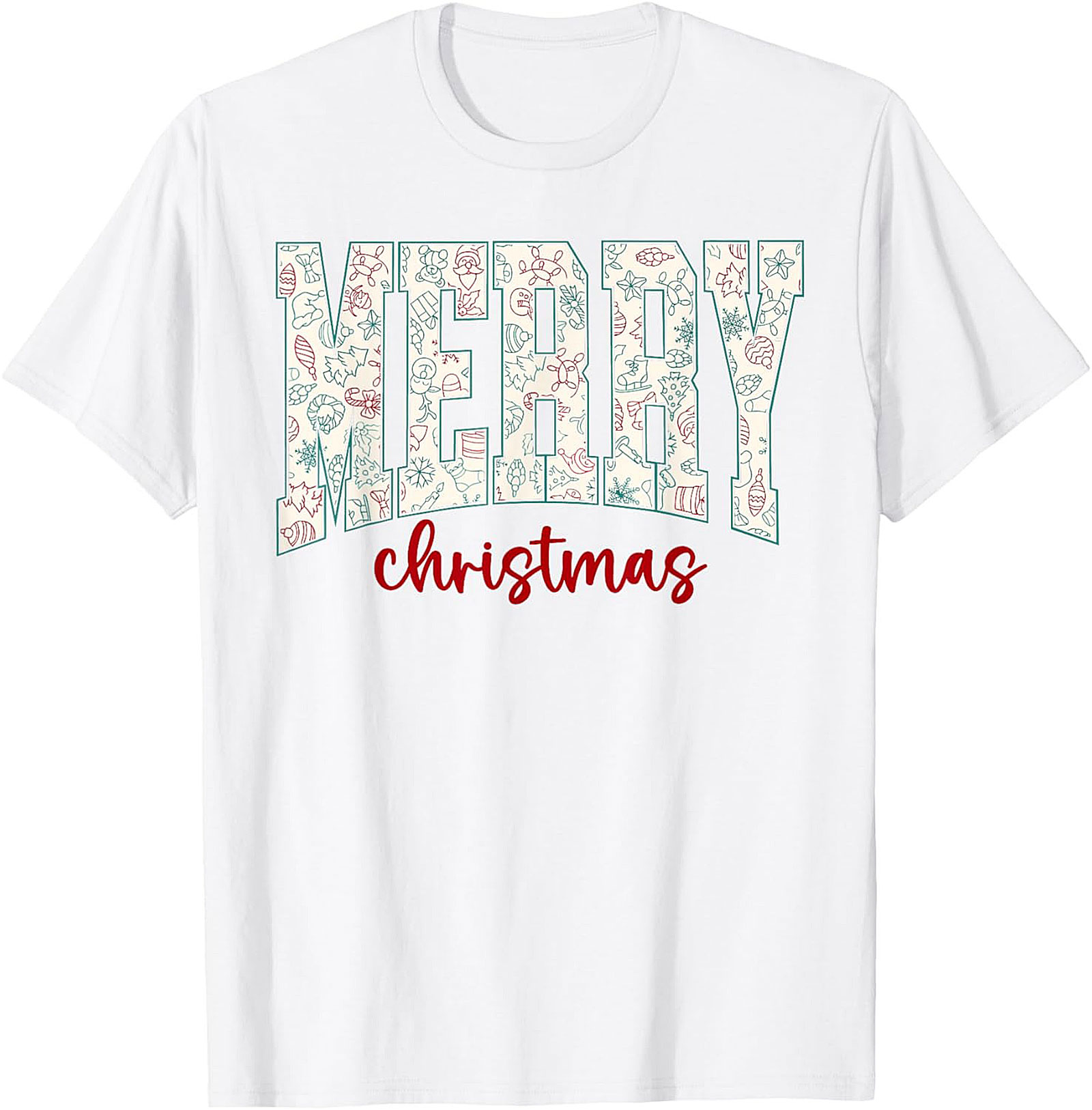 Festive Merry Christmas T-shirt Holiday Graphic Tee