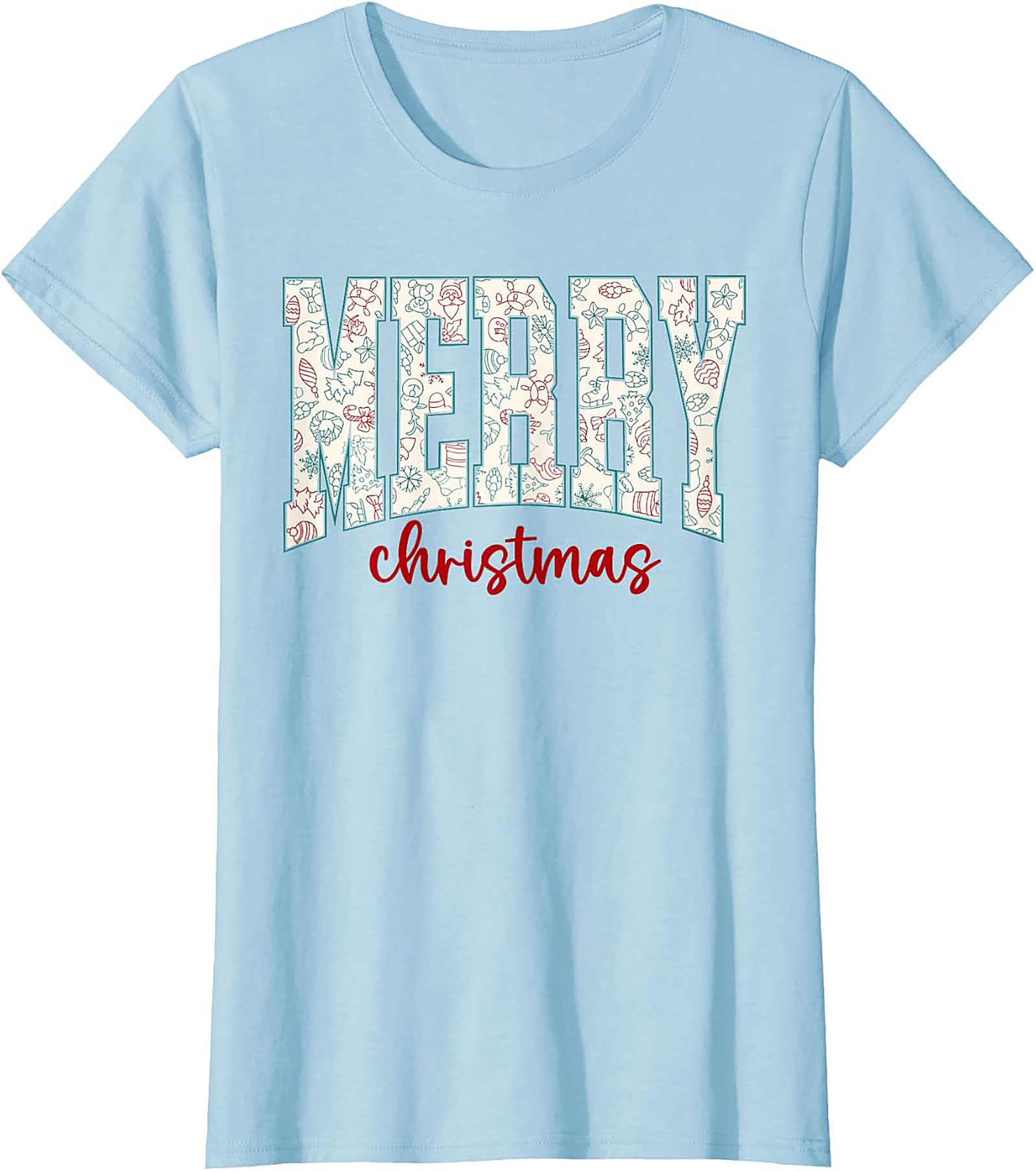 Festive Merry Christmas T-shirt Holiday Graphic Tee