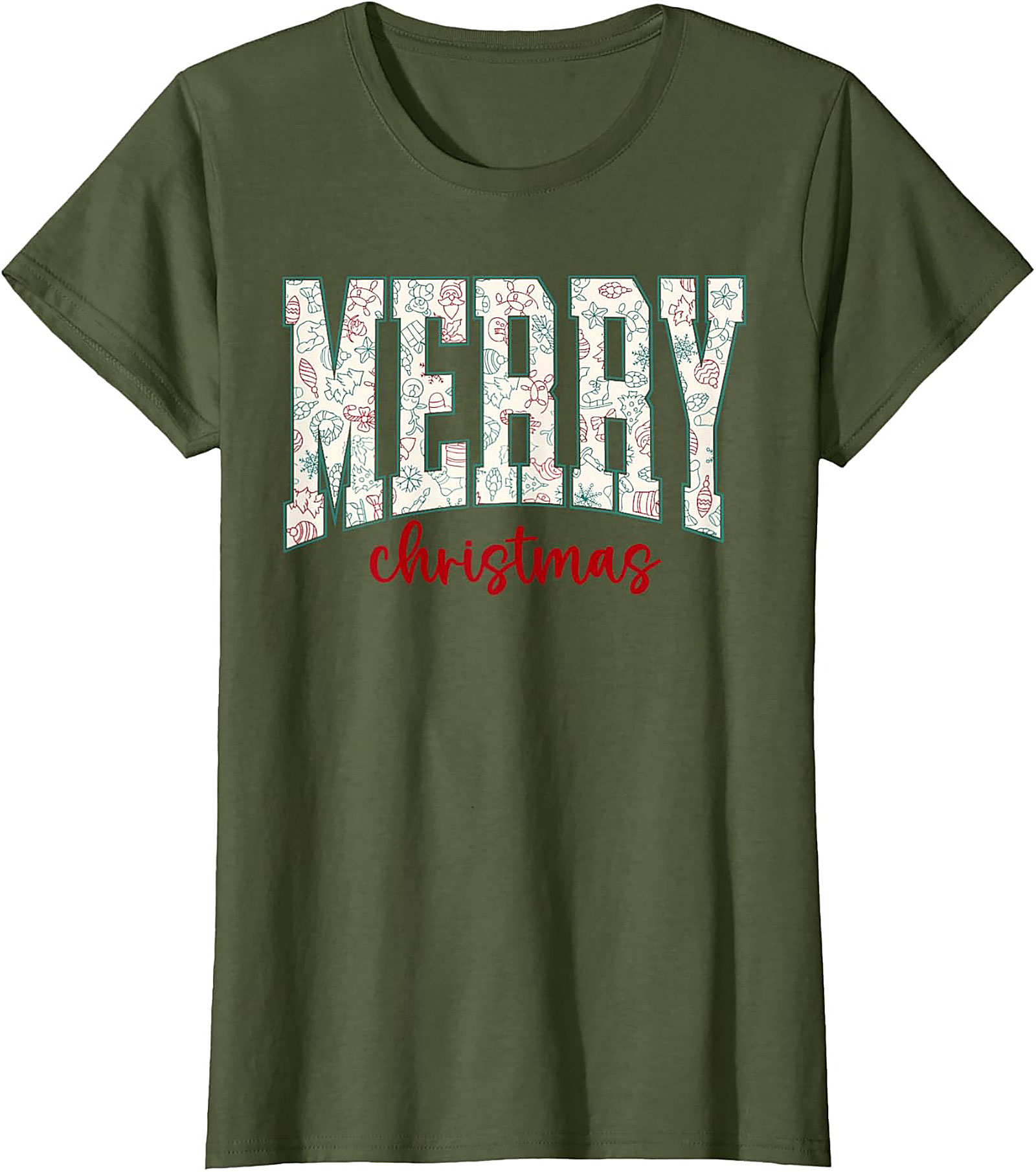 Festive Merry Christmas T-shirt Holiday Graphic Tee