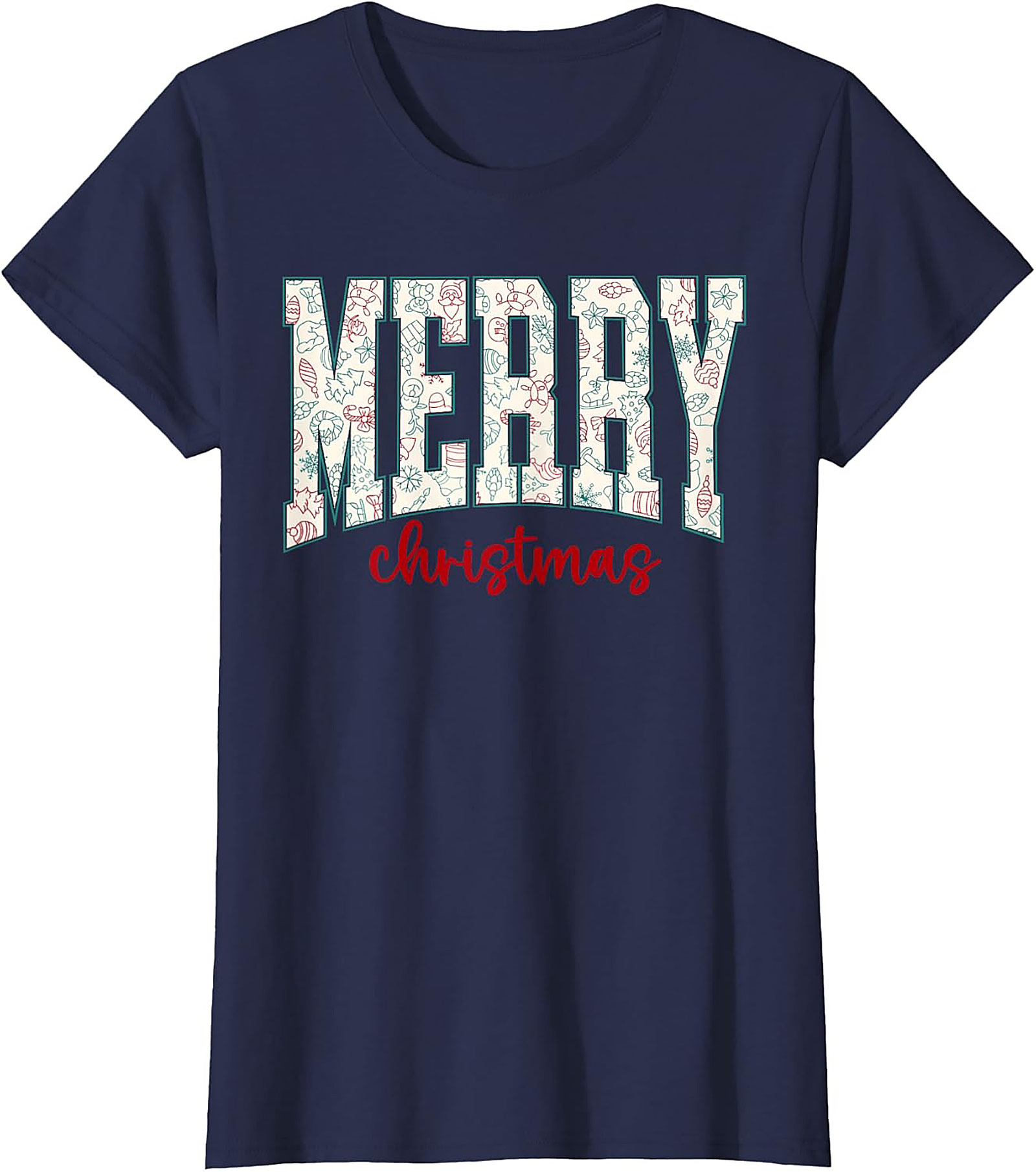 Festive Merry Christmas T-shirt Holiday Graphic Tee