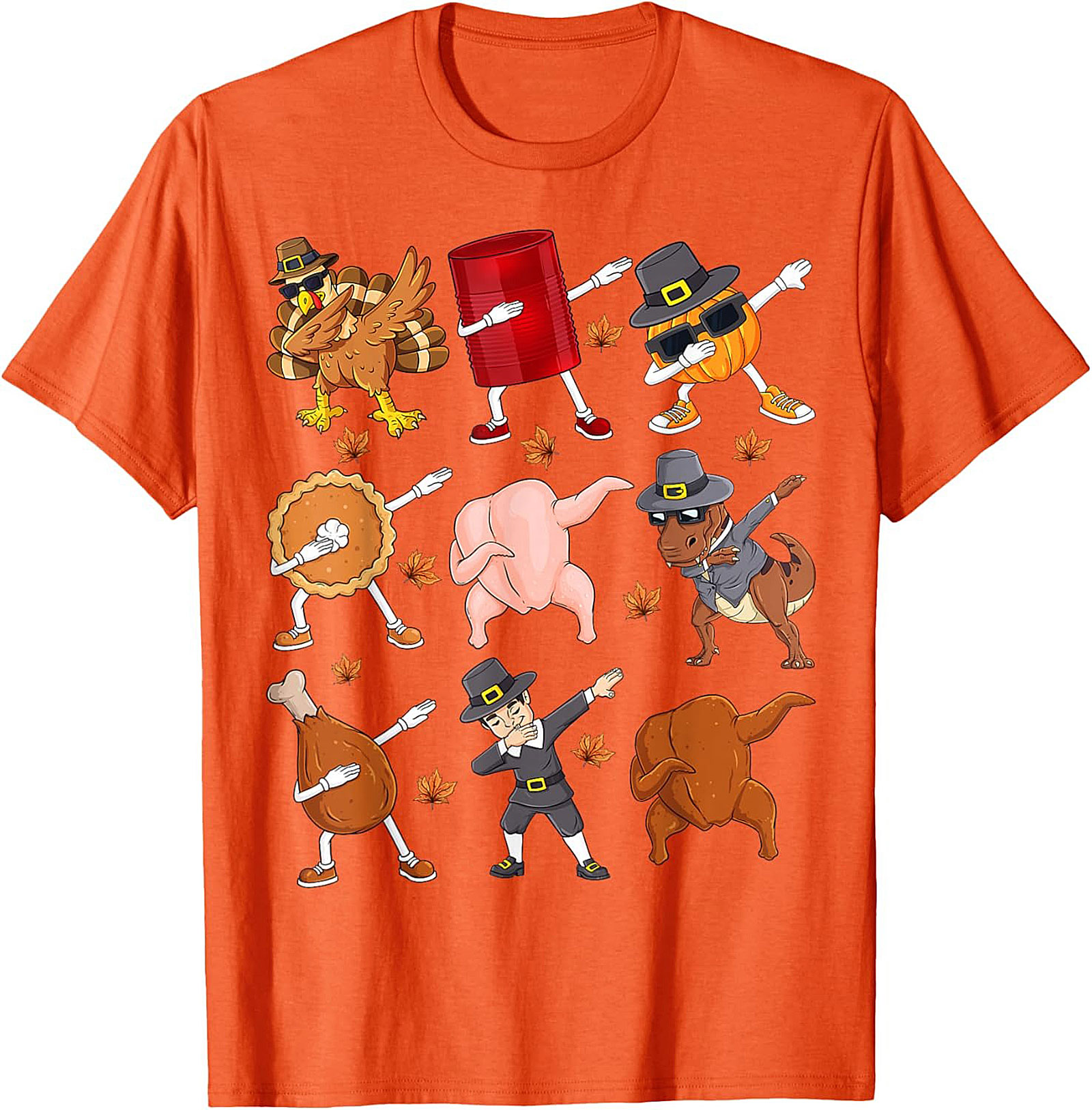 Funny Dabbing Thanksgiving T-shirt | Turkey & Pie Tee