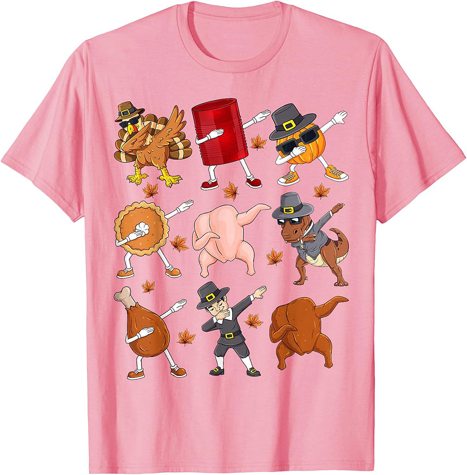 Funny Dabbing Thanksgiving T-shirt | Turkey & Pie Tee