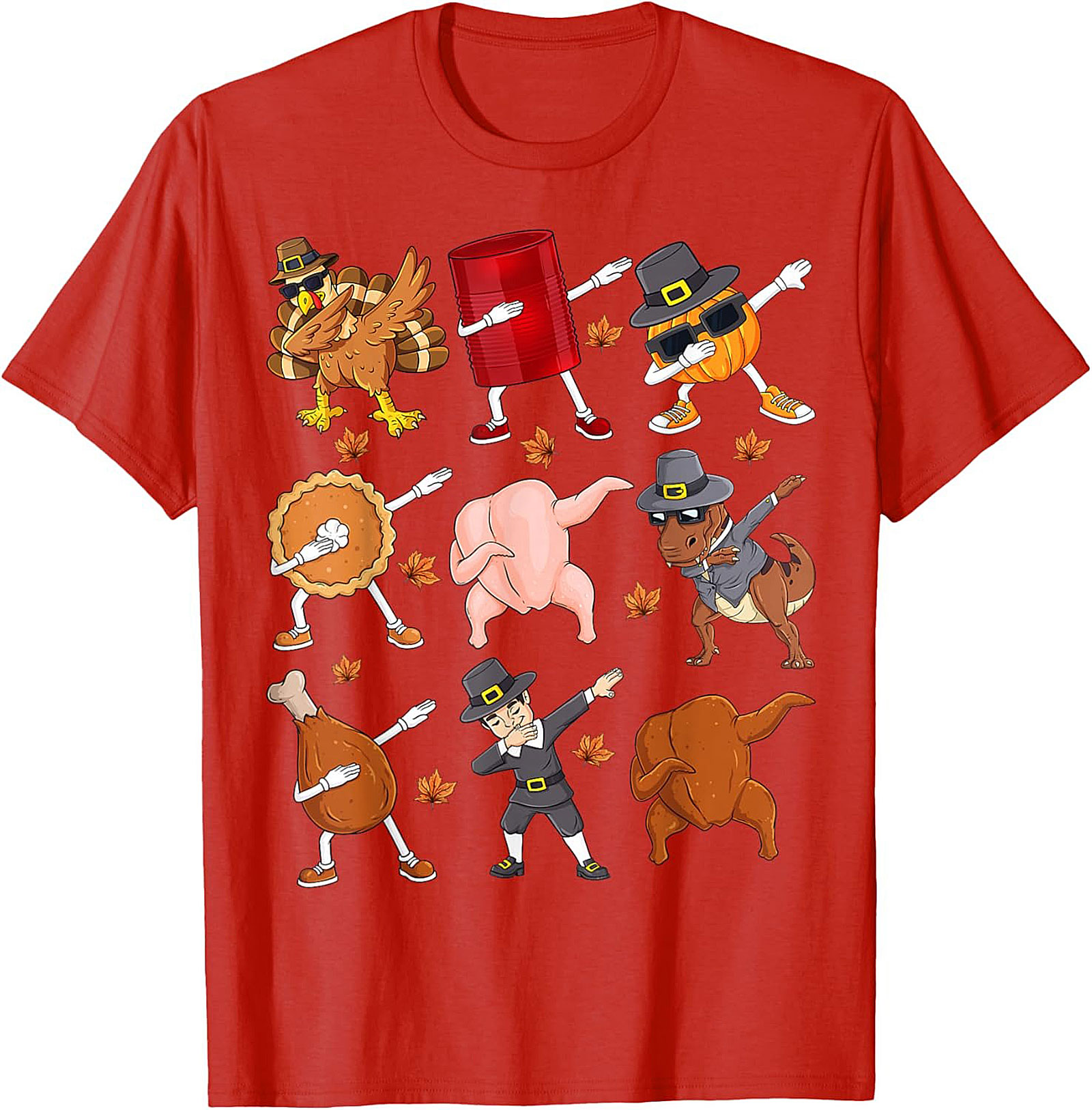 Funny Dabbing Thanksgiving T-shirt | Turkey & Pie Tee