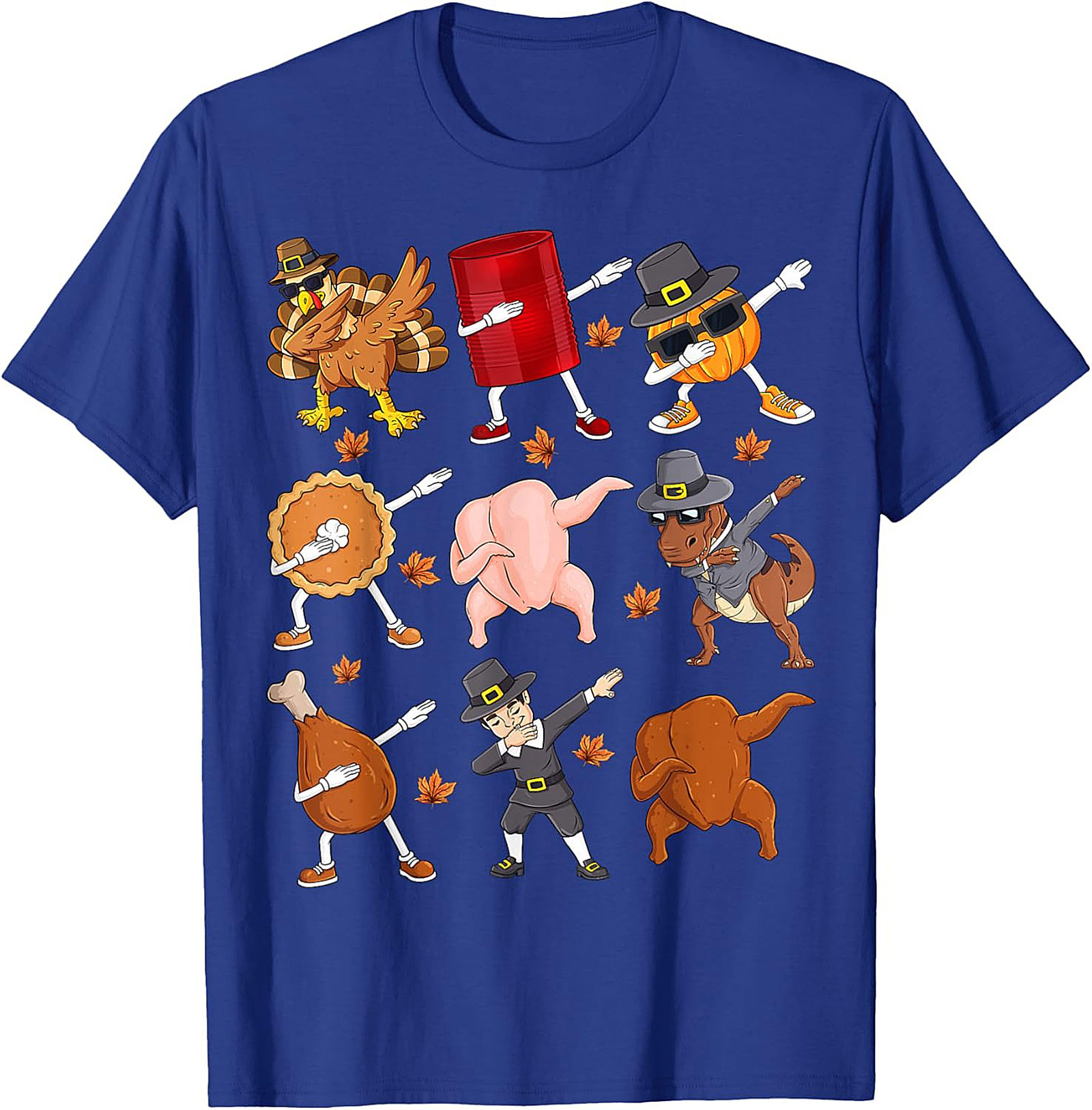 Funny Dabbing Thanksgiving T-shirt | Turkey & Pie Tee