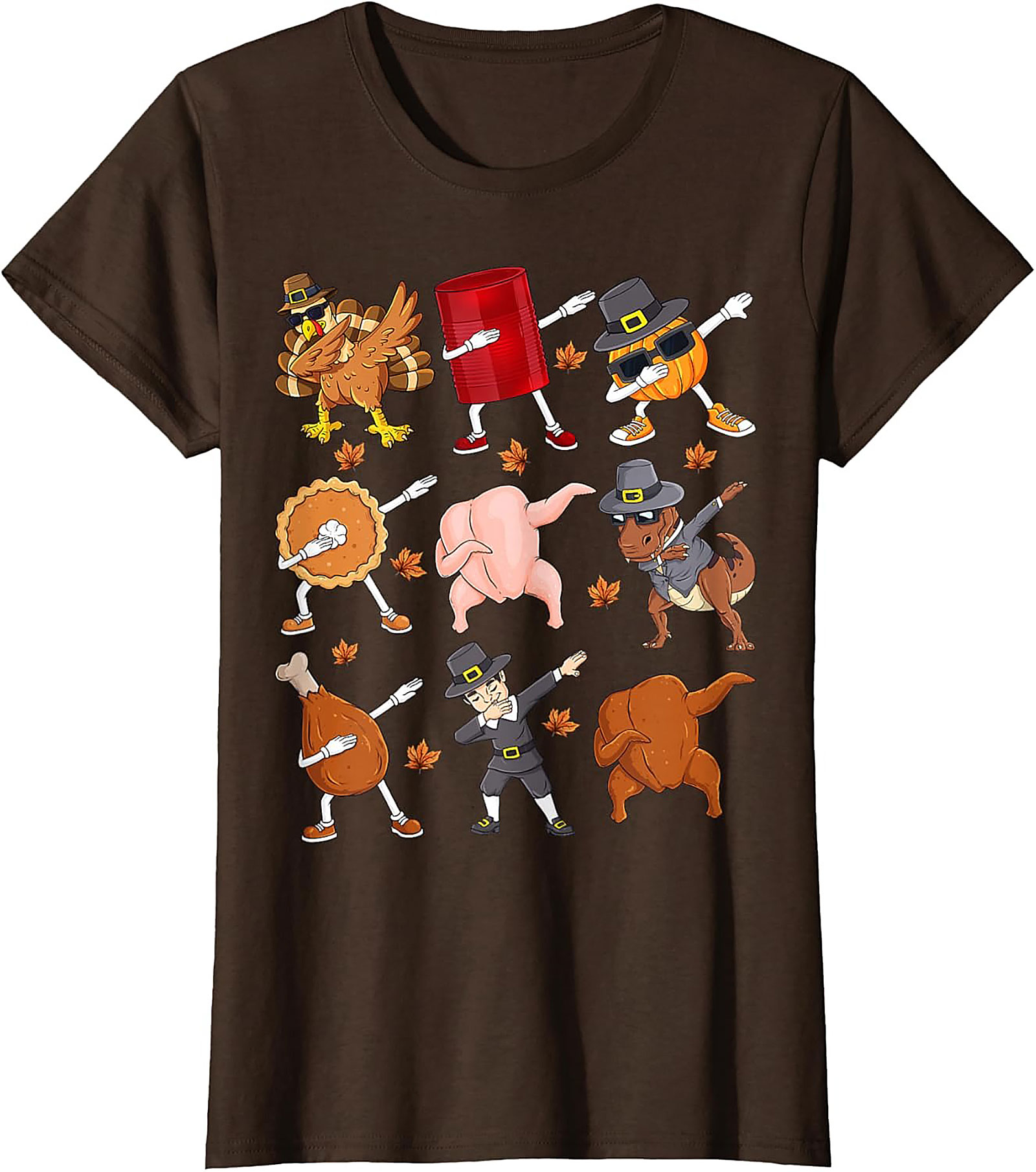 Funny Dabbing Thanksgiving T-shirt | Turkey & Pie Tee