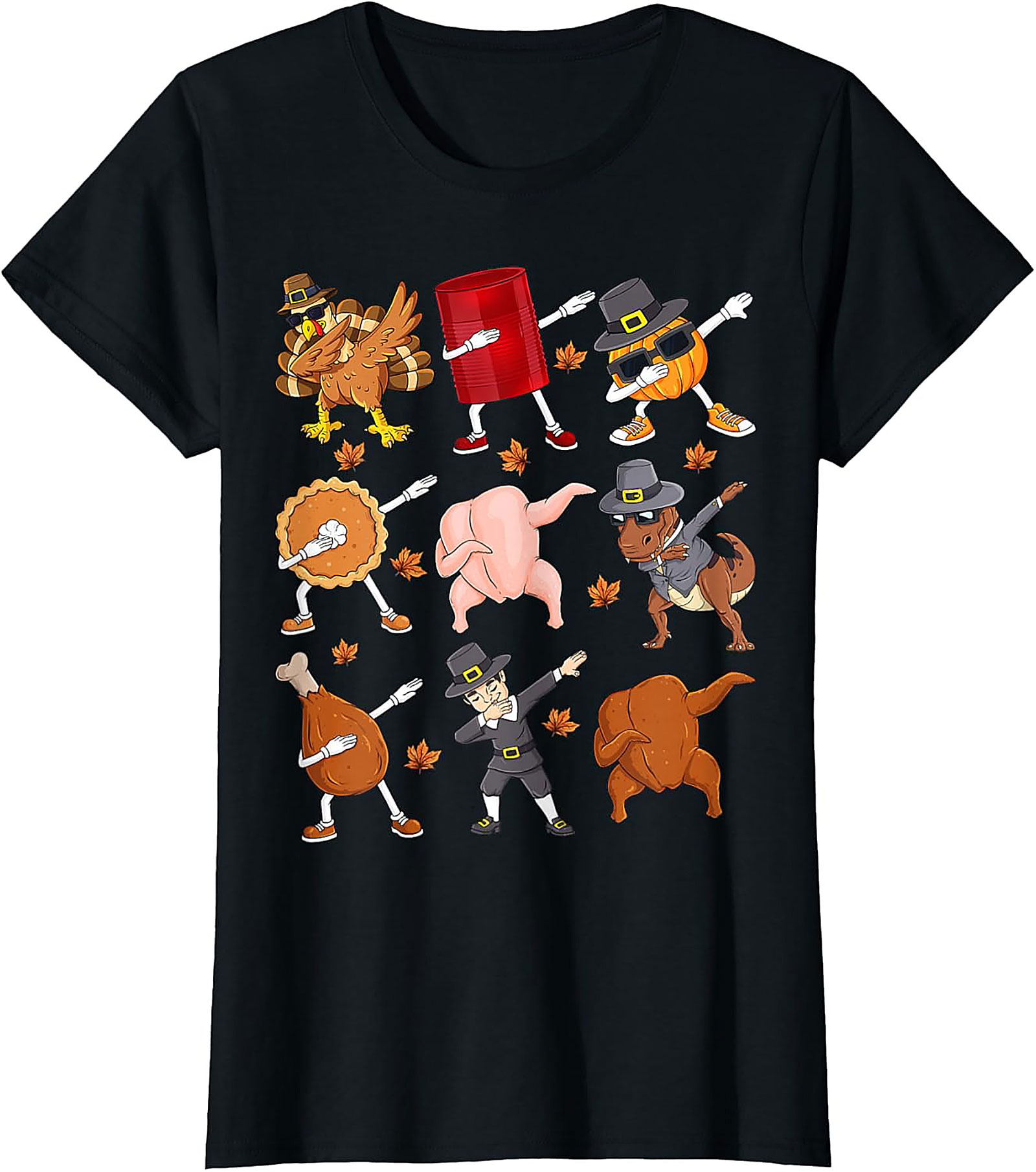 Funny Dabbing Thanksgiving T-shirt | Turkey & Pie Tee