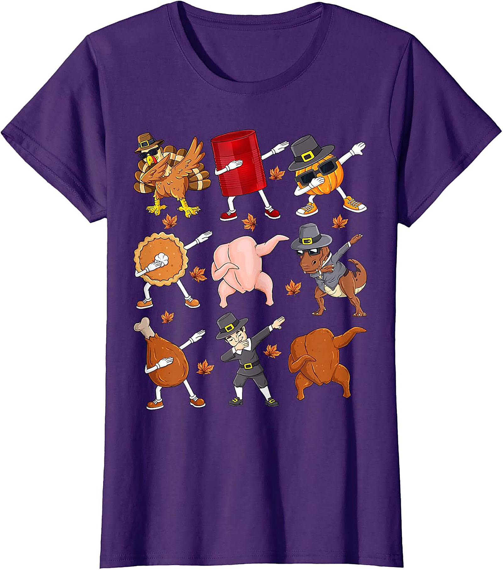 Funny Dabbing Thanksgiving T-shirt | Turkey & Pie Tee