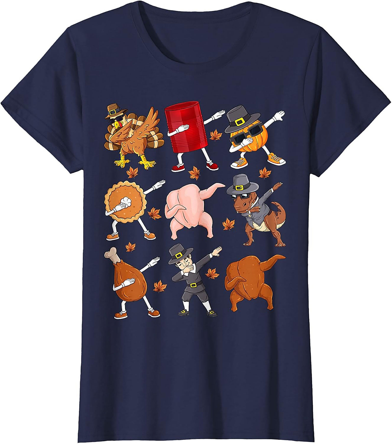 Funny Dabbing Thanksgiving T-shirt | Turkey & Pie Tee
