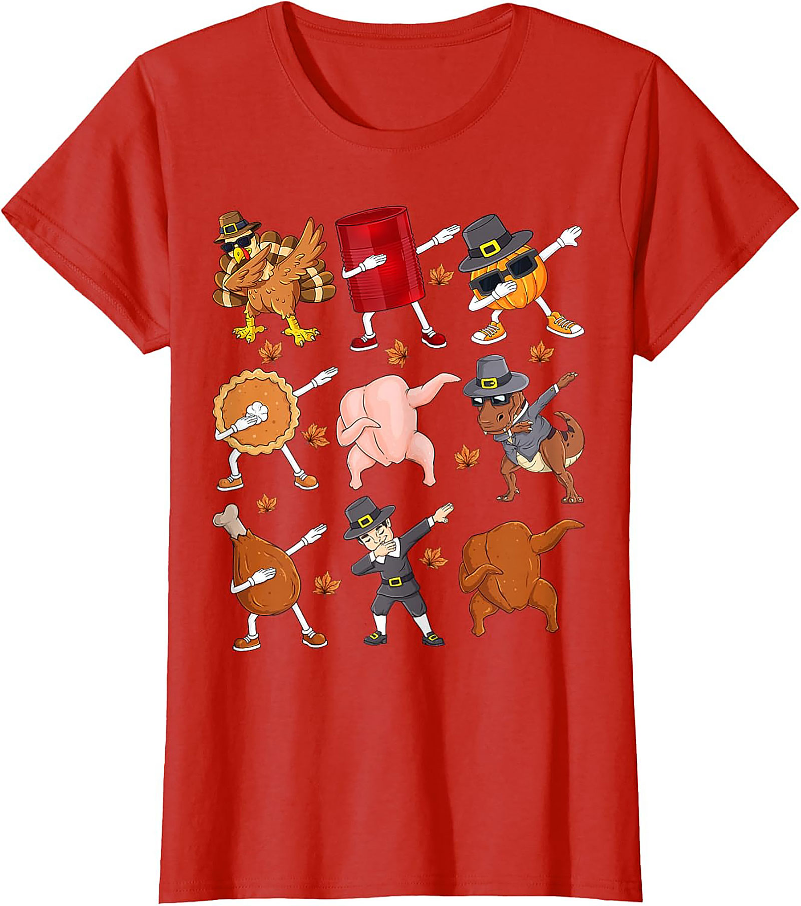 Funny Dabbing Thanksgiving T-shirt | Turkey & Pie Tee