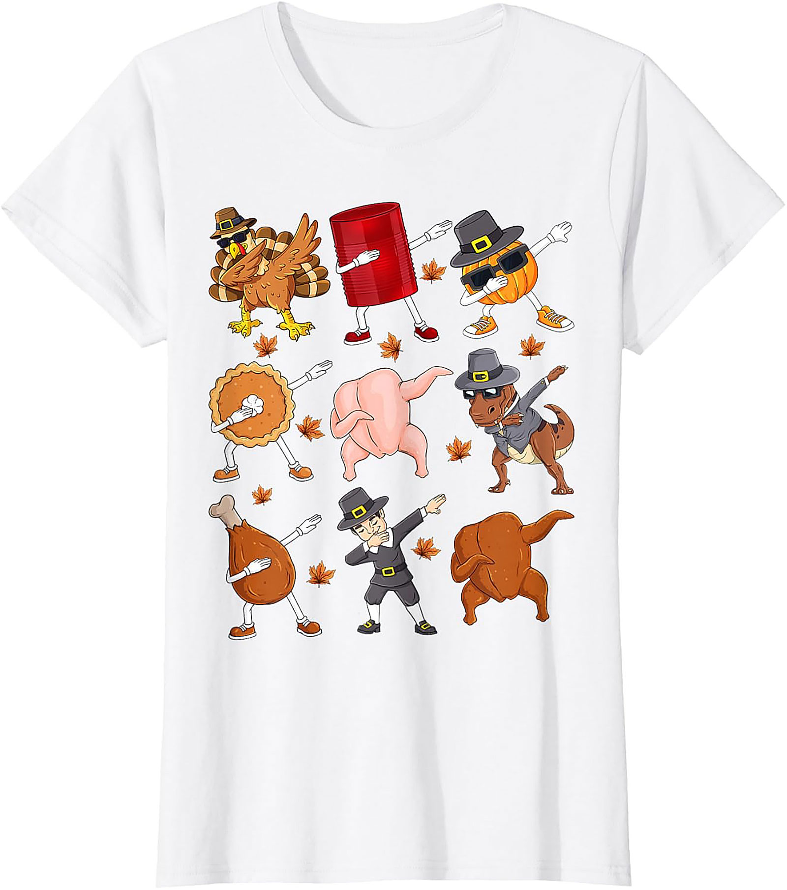 Funny Dabbing Thanksgiving T-shirt | Turkey & Pie Tee