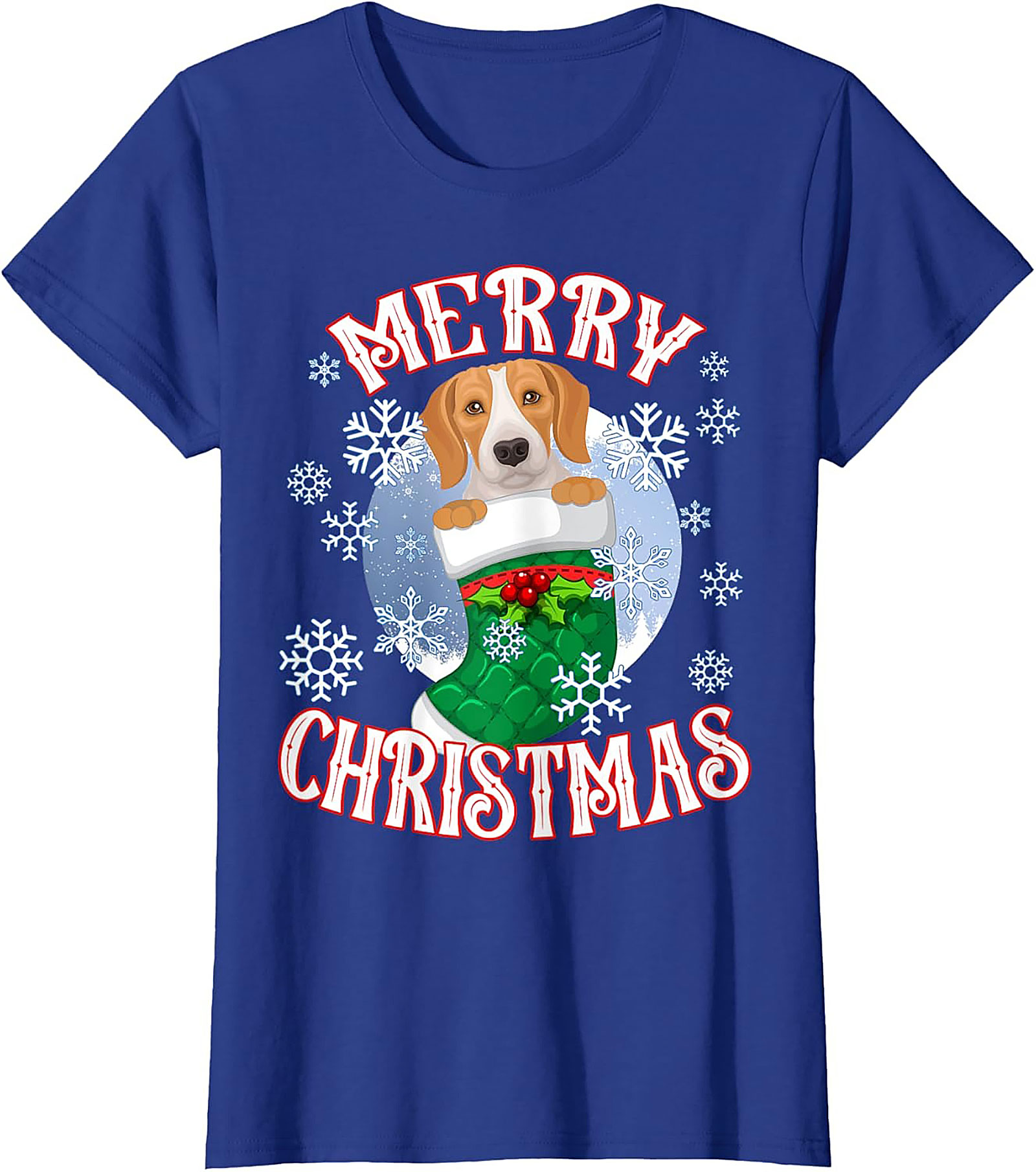 Cute Beagle Christmas T-Shirt | Merry Christmas Dog Lover Graphic Tee