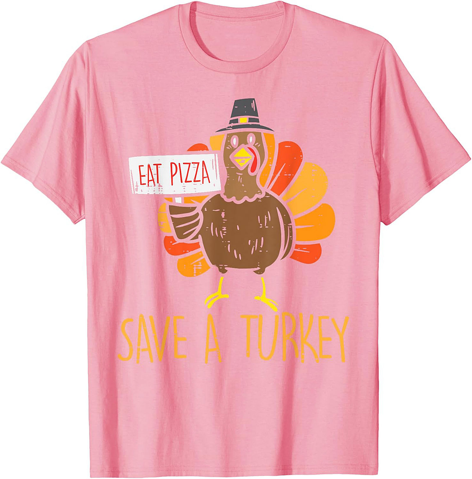 Funny Thanksgiving T-shirt: Eat Pizza, Save A Turkey Tee
