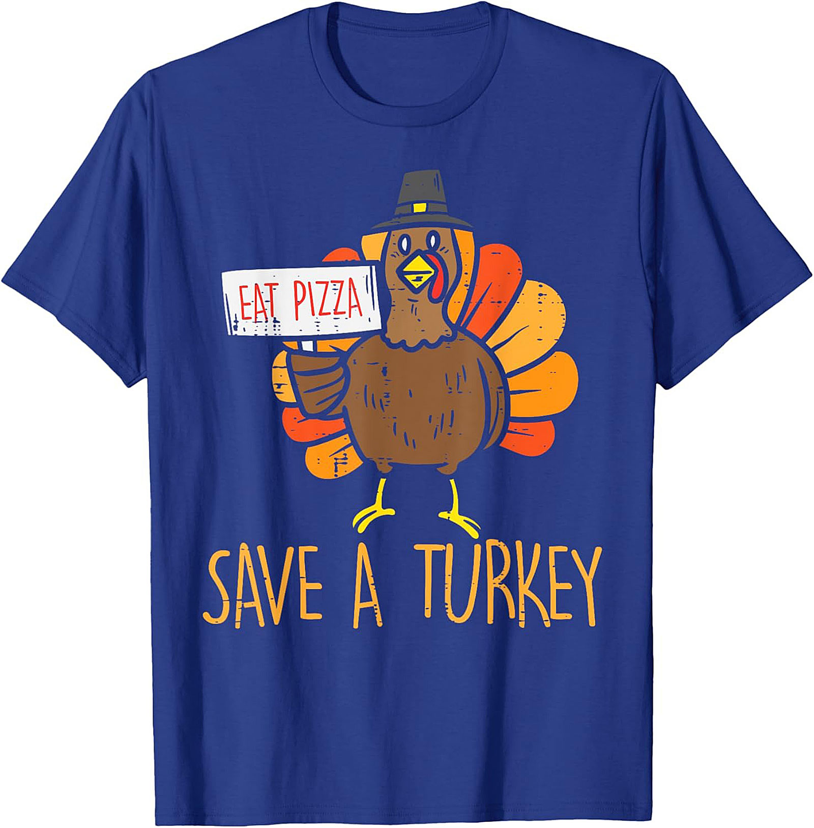 Funny Thanksgiving T-shirt: Eat Pizza, Save A Turkey Tee