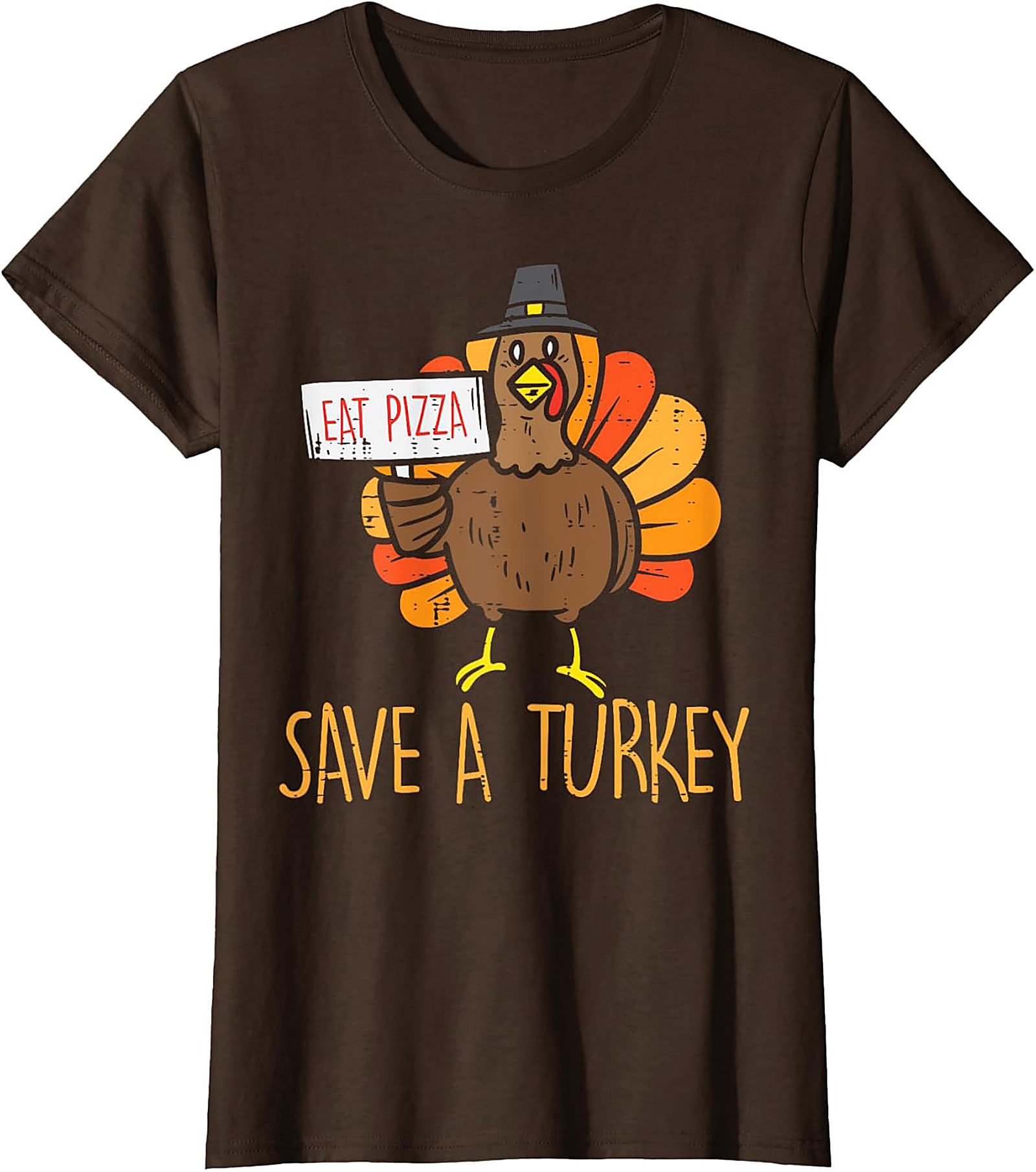 Funny Thanksgiving T-shirt: Eat Pizza, Save A Turkey Tee