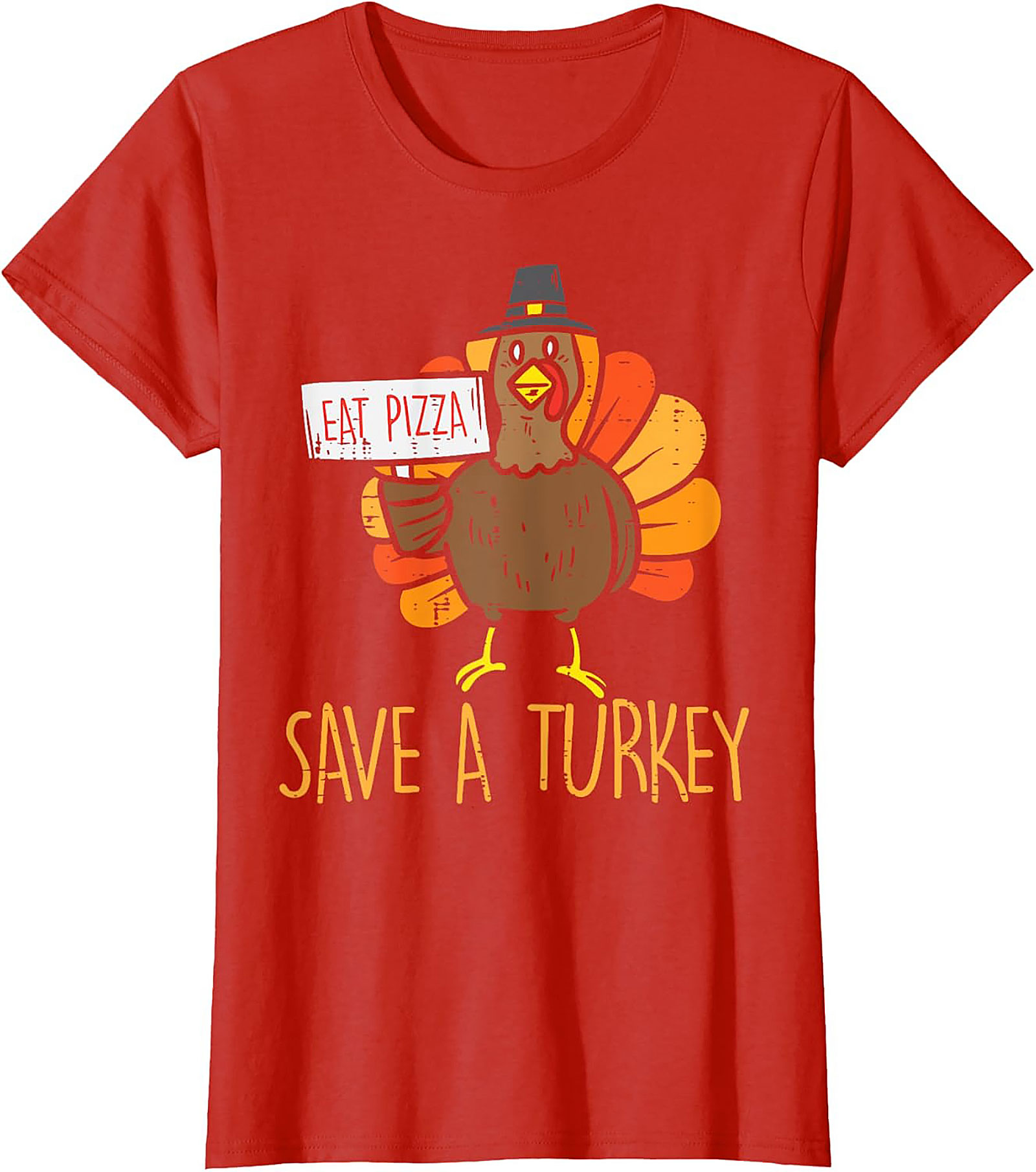 Funny Thanksgiving T-shirt: Eat Pizza, Save A Turkey Tee