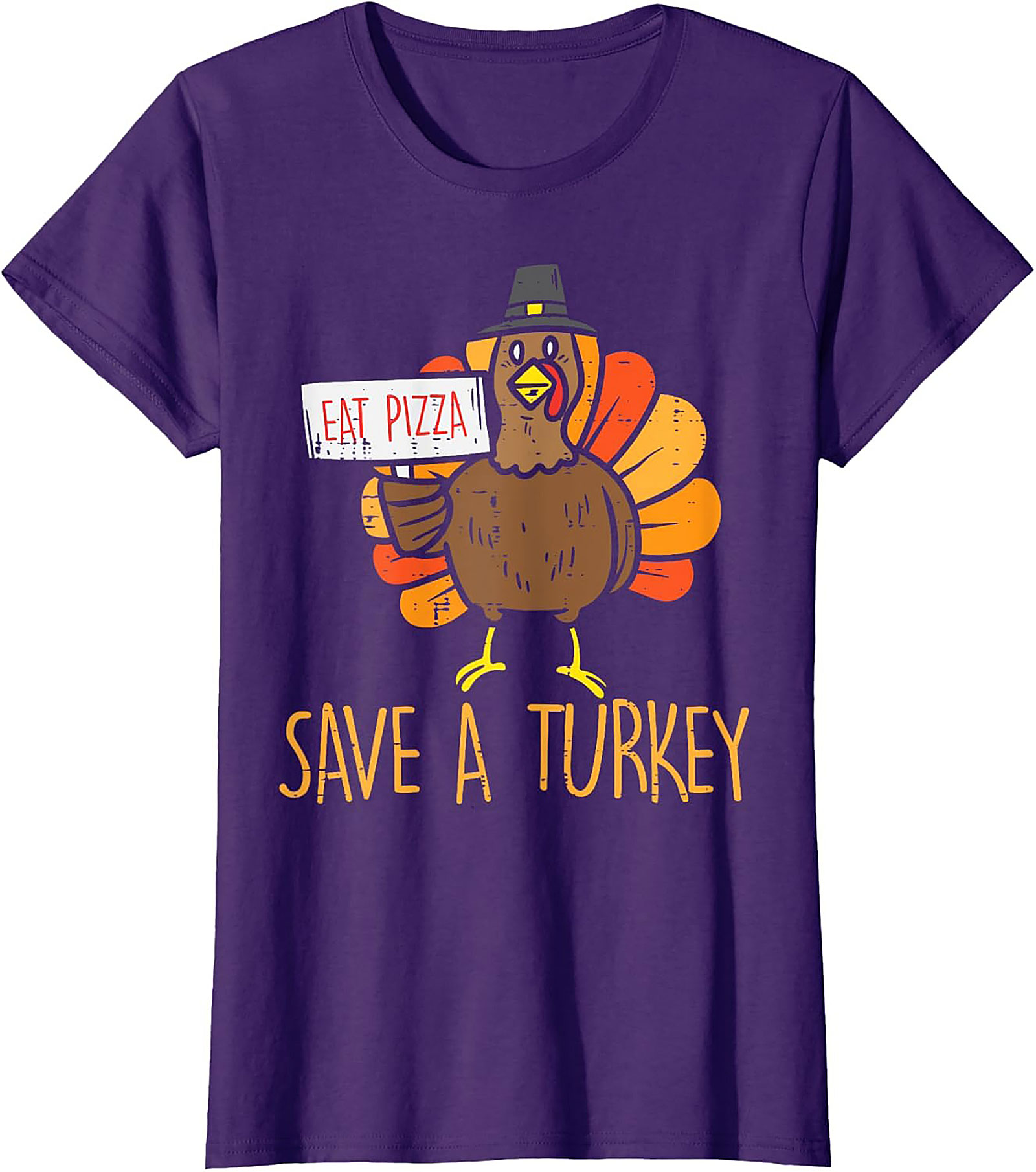 Funny Thanksgiving T-shirt: Eat Pizza, Save A Turkey Tee