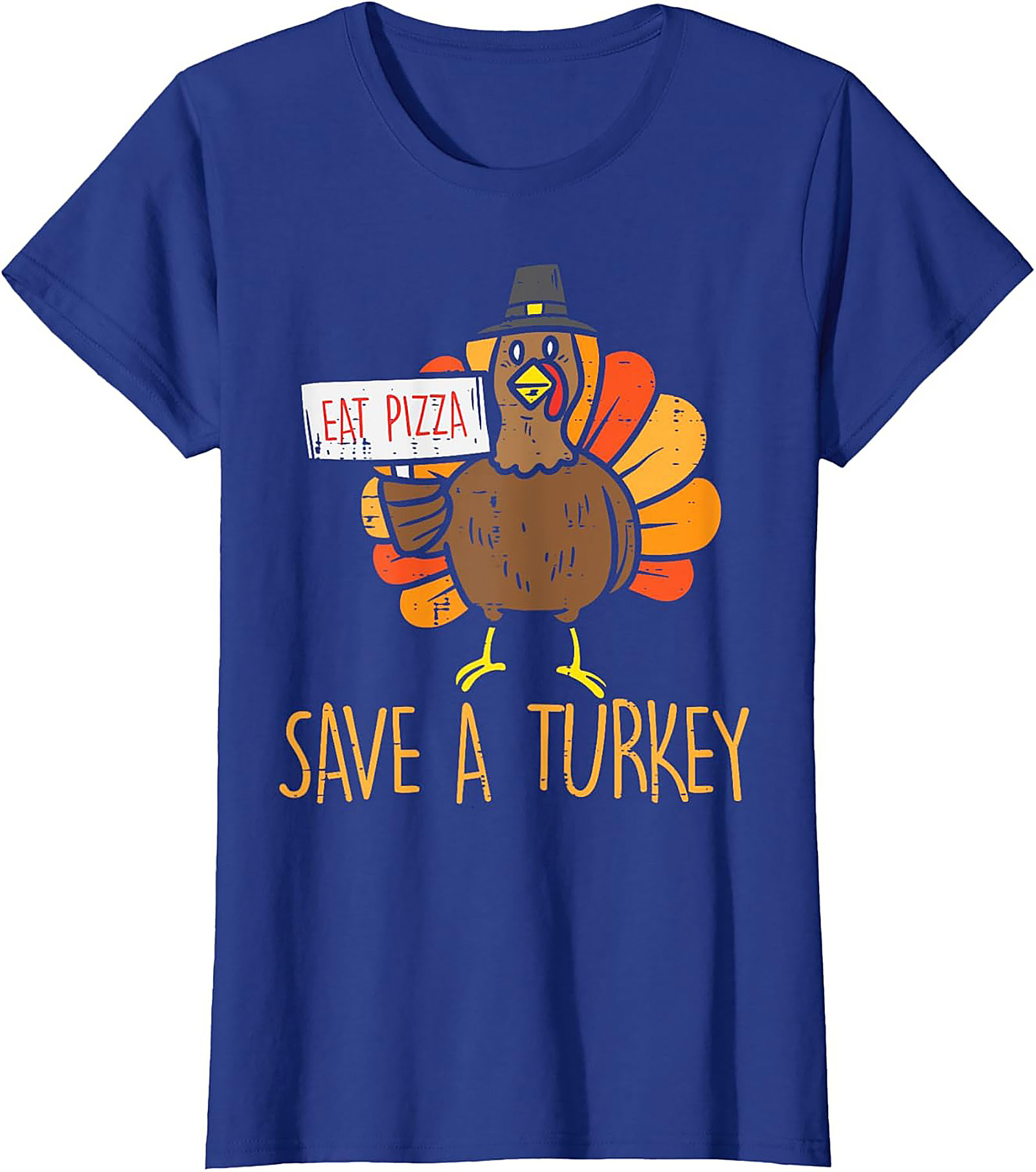 Funny Thanksgiving T-shirt: Eat Pizza, Save A Turkey Tee