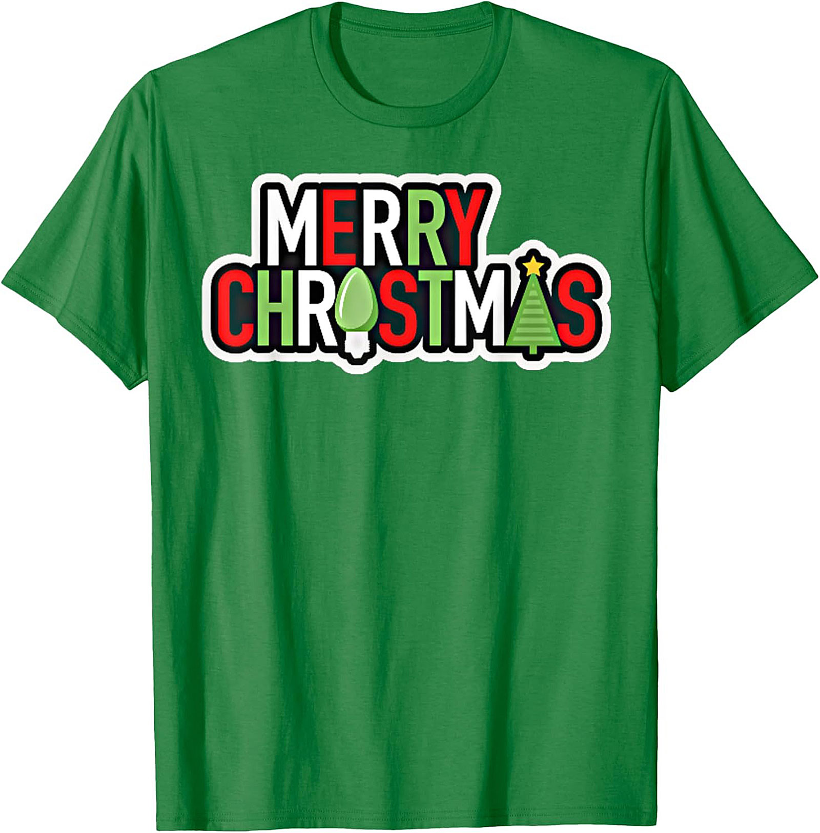 Merry Christmas Lights Festive Graphic Tee Unisex Shirt