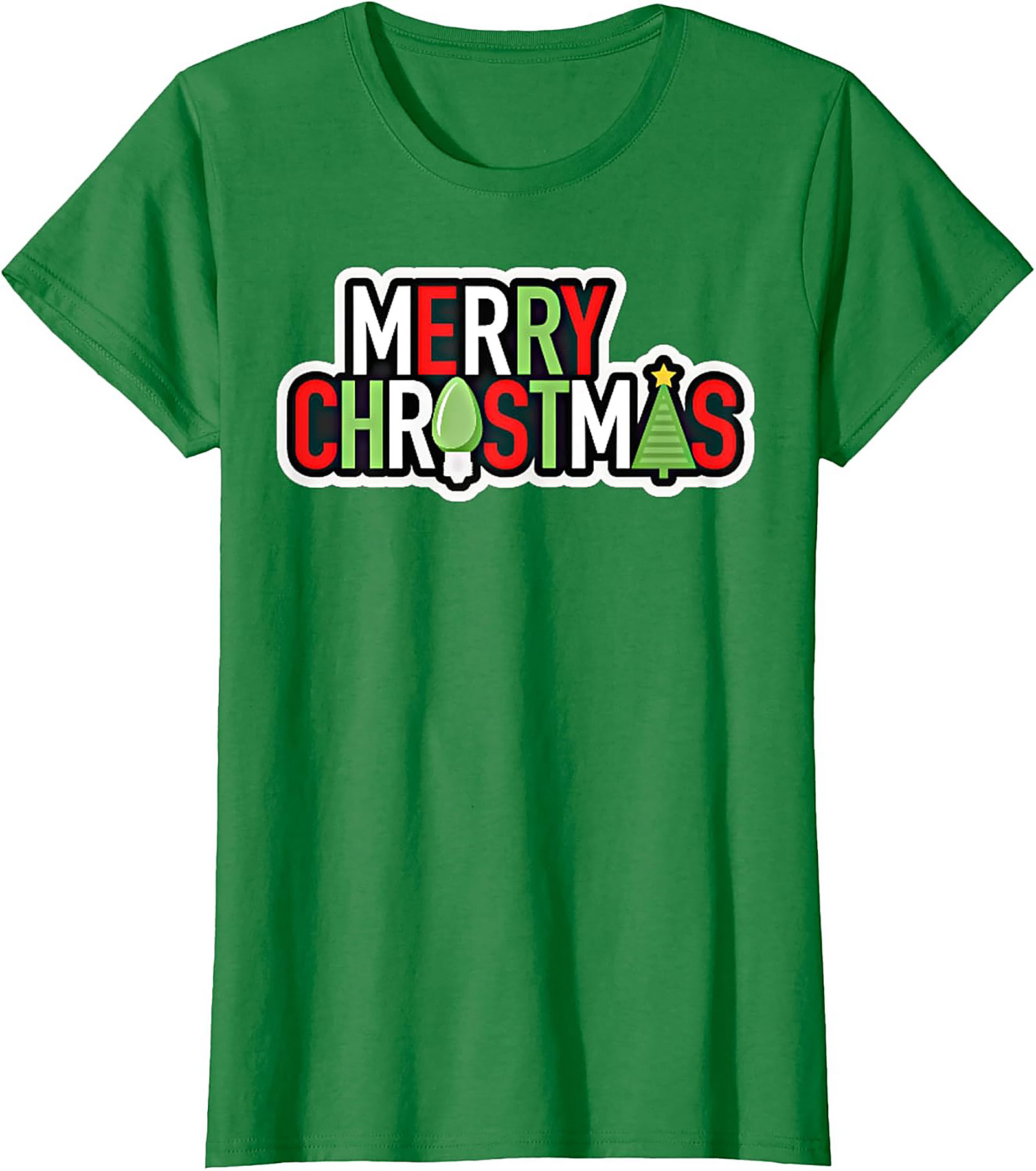 Merry Christmas Lights Festive Graphic Tee Unisex Shirt