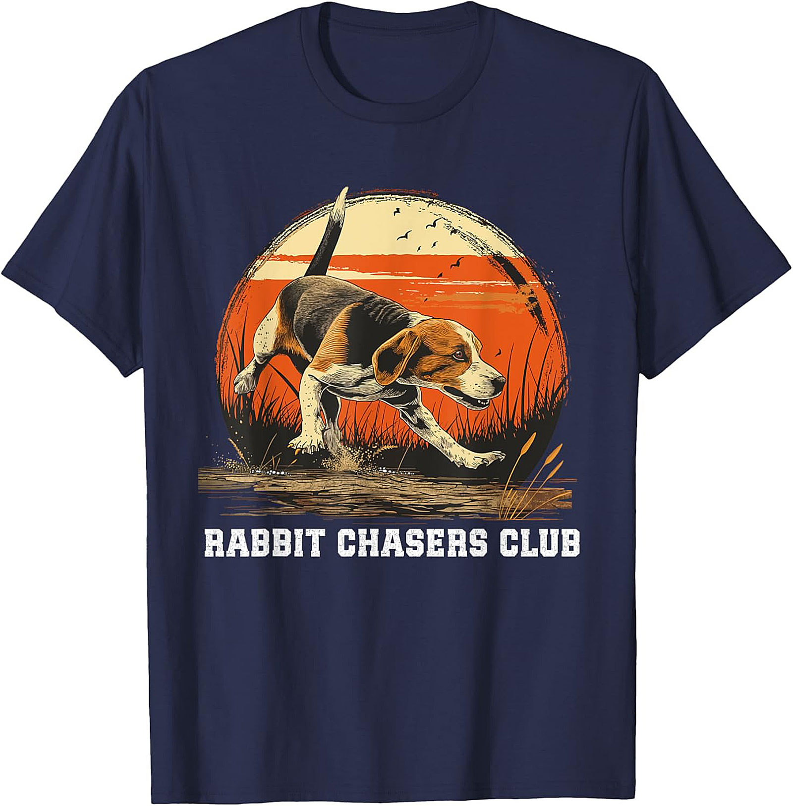 Beagle Rabbit Chasers Club T-shirt | Vintage Hound Dog Graphic Tee