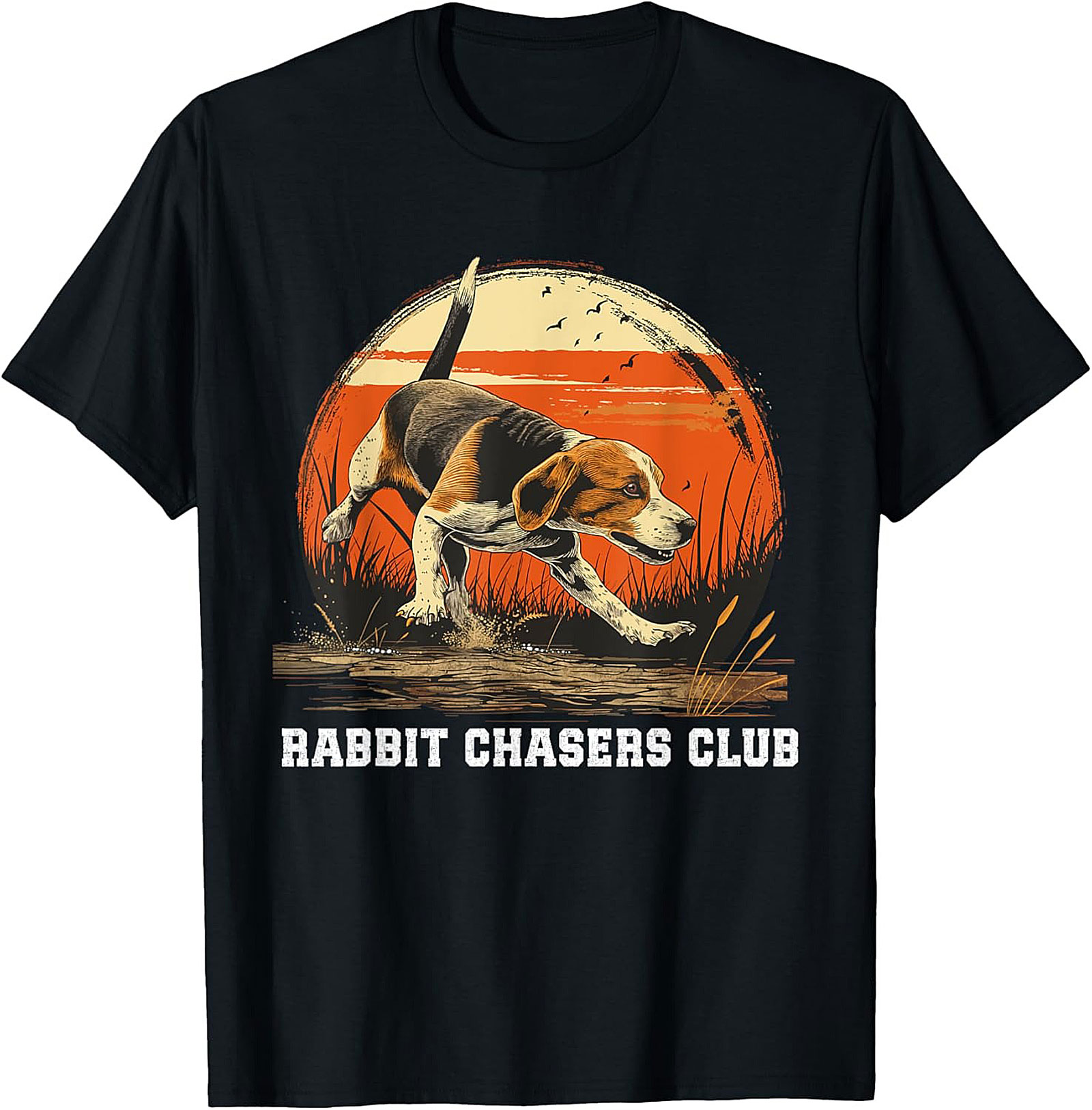 Beagle Rabbit Chasers Club T-shirt | Vintage Hound Dog Graphic Tee