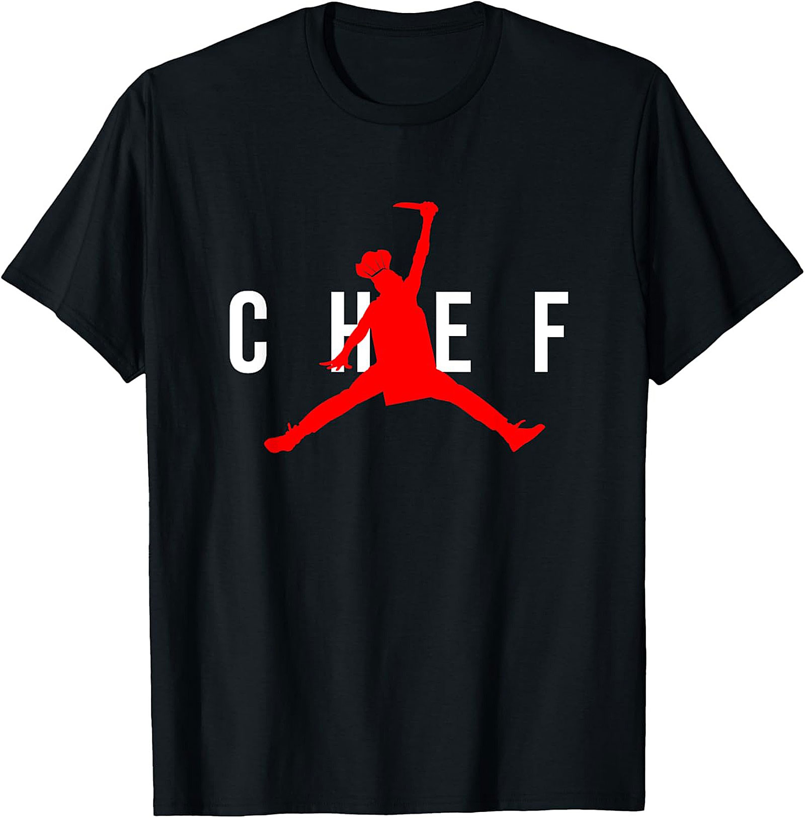 Chef Jumpman Parody Graphic Tee Funny Chef Shirt