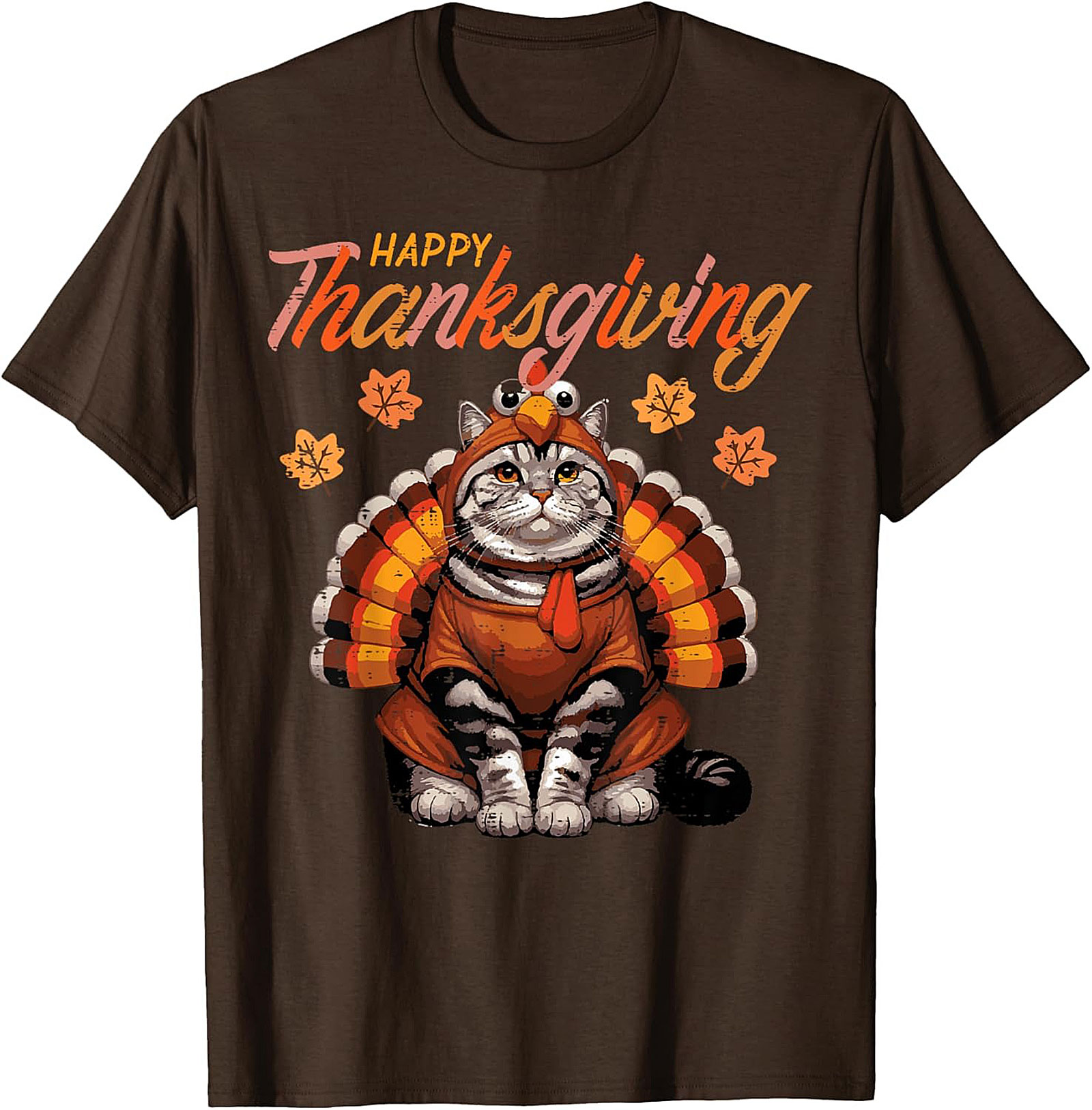 Funny Thanksgiving Cat Graphic Tee | Soft Unisex Shirt