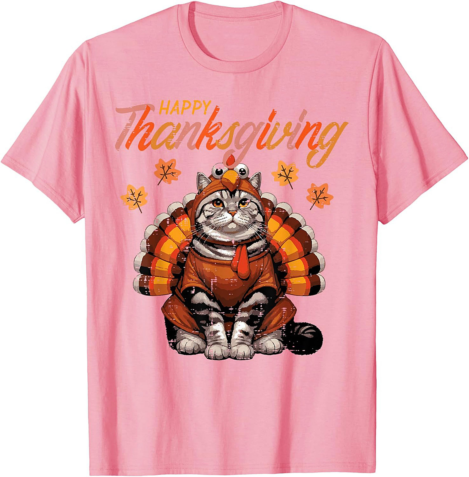 Funny Thanksgiving Cat Graphic Tee | Soft Unisex Shirt