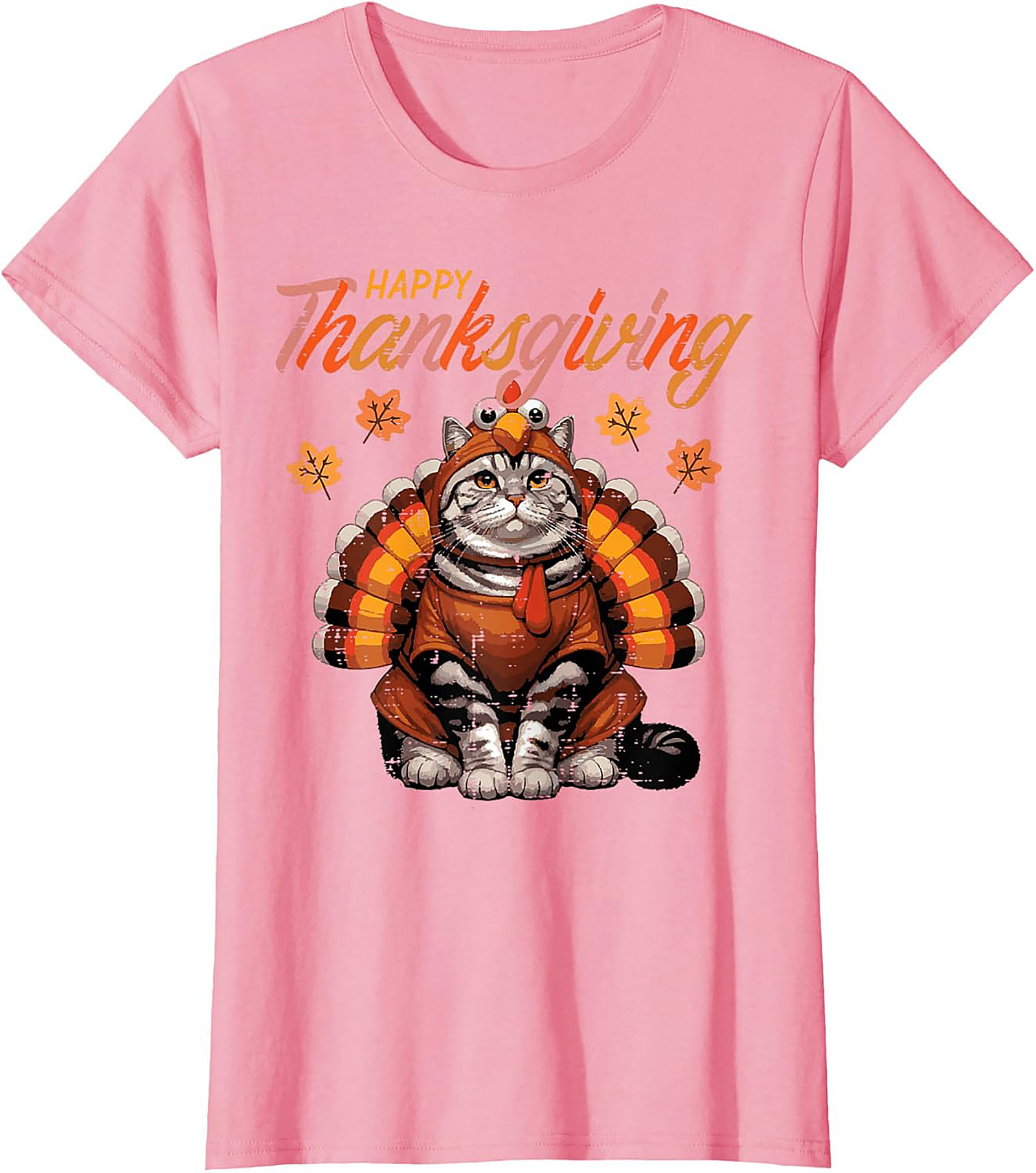 Funny Thanksgiving Cat Graphic Tee | Soft Unisex Shirt