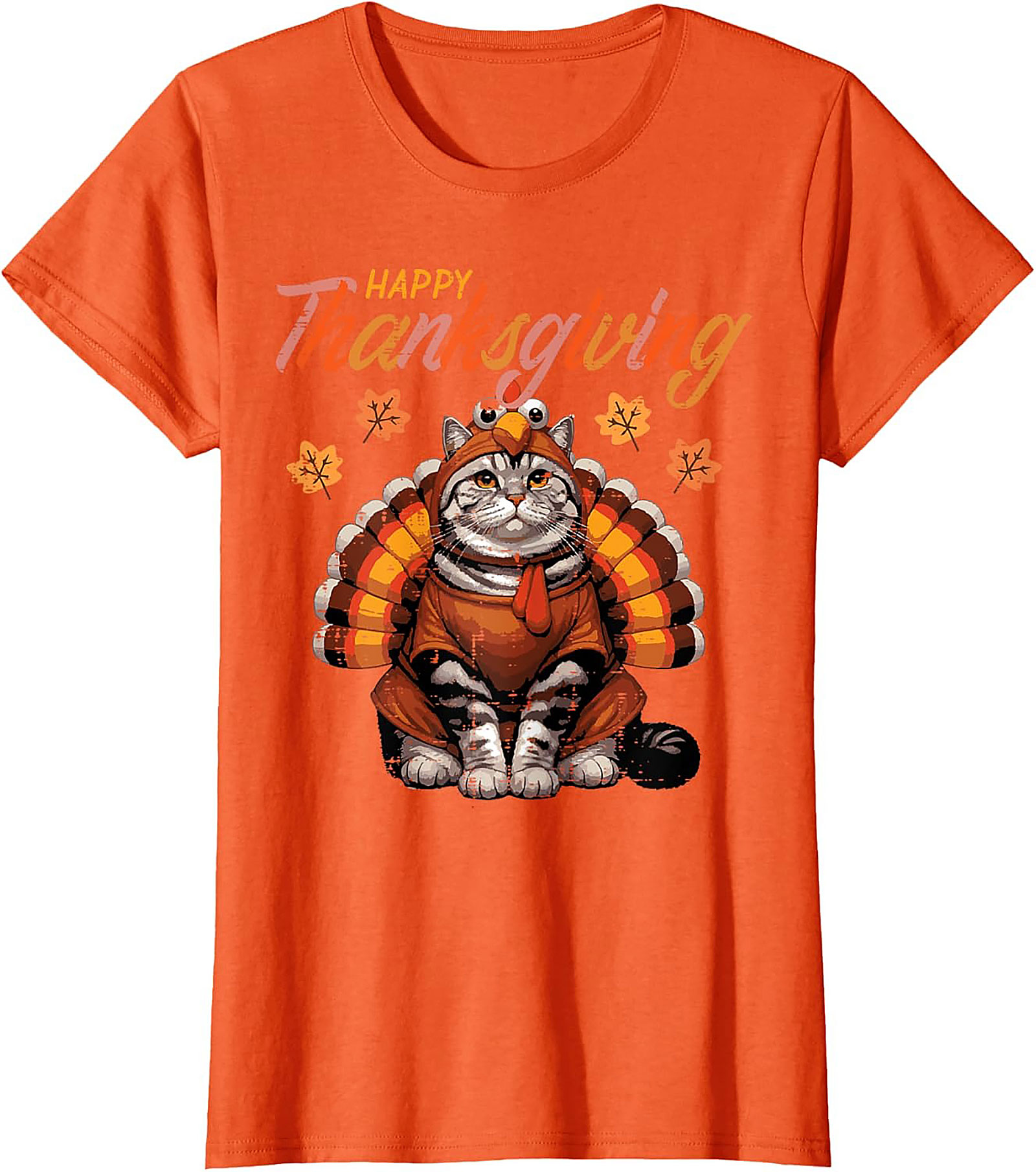 Funny Thanksgiving Cat Graphic Tee | Soft Unisex Shirt