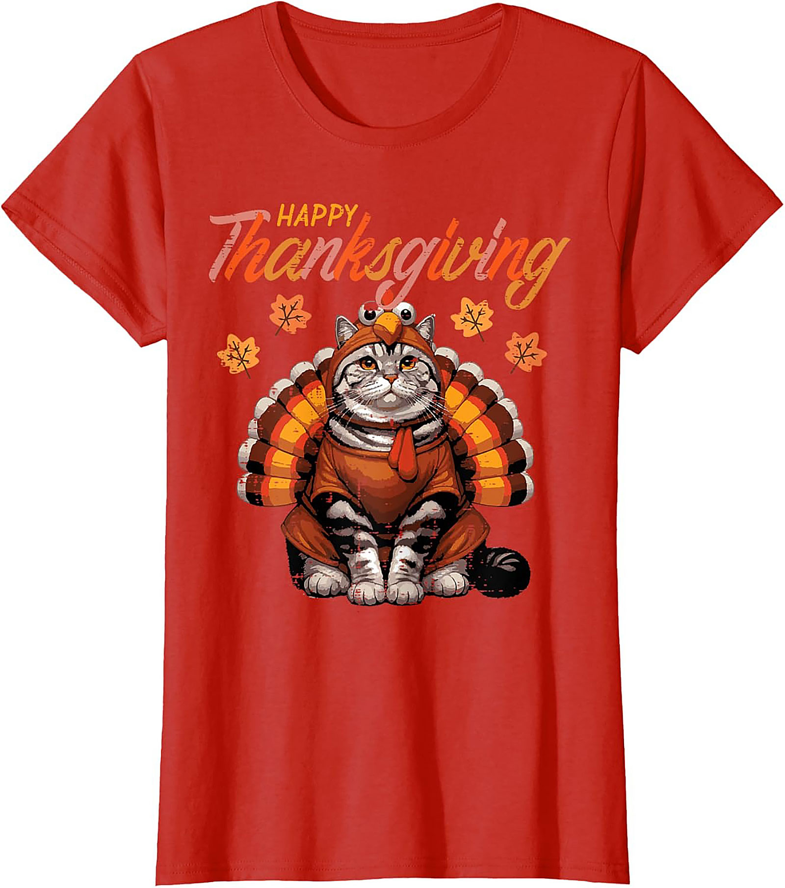 Funny Thanksgiving Cat Graphic Tee | Soft Unisex Shirt