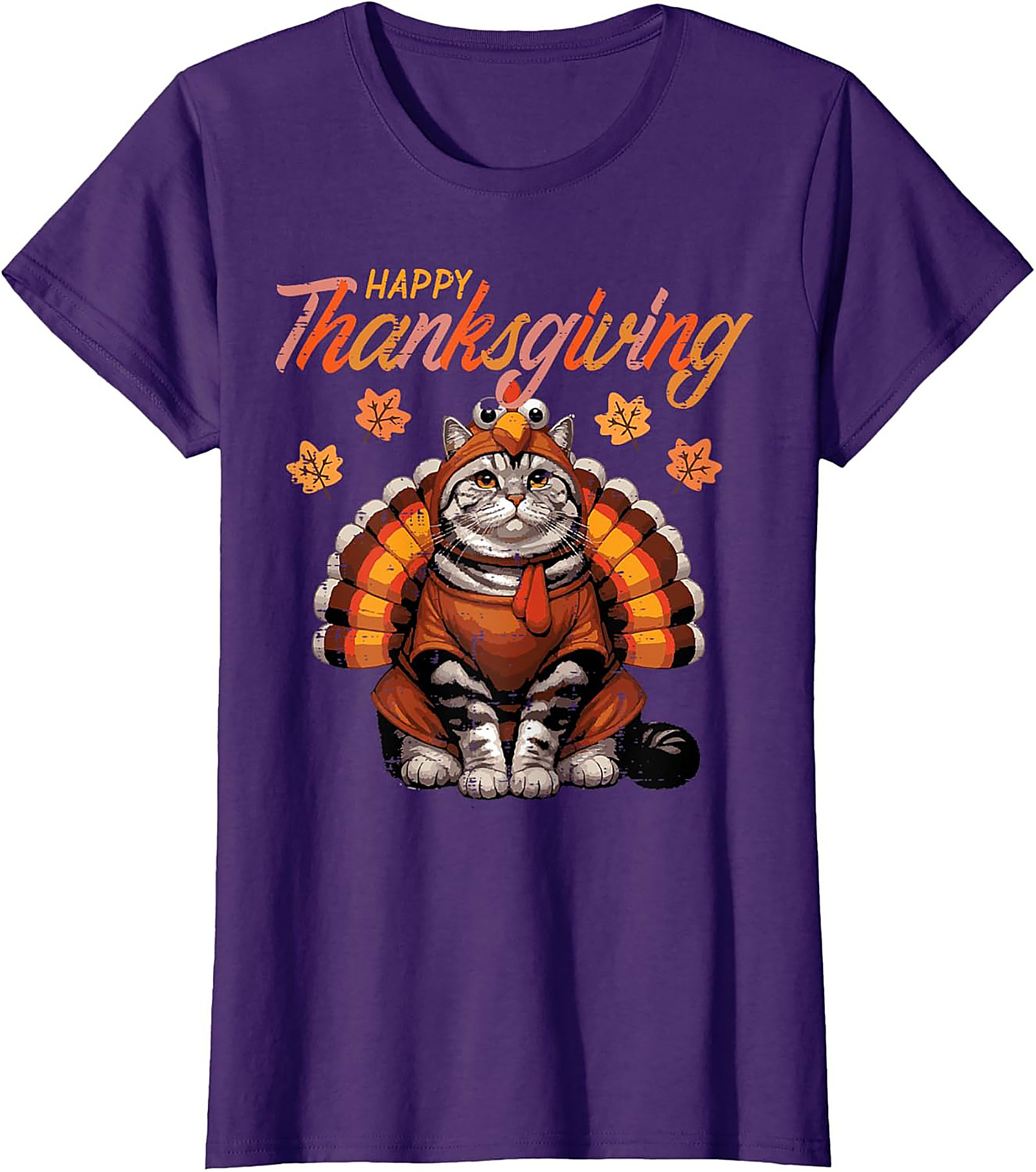 Funny Thanksgiving Cat Graphic Tee | Soft Unisex Shirt