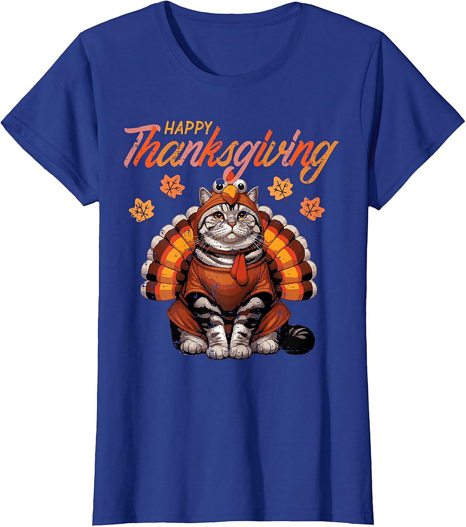Funny Thanksgiving Cat Graphic Tee | Soft Unisex Shirt