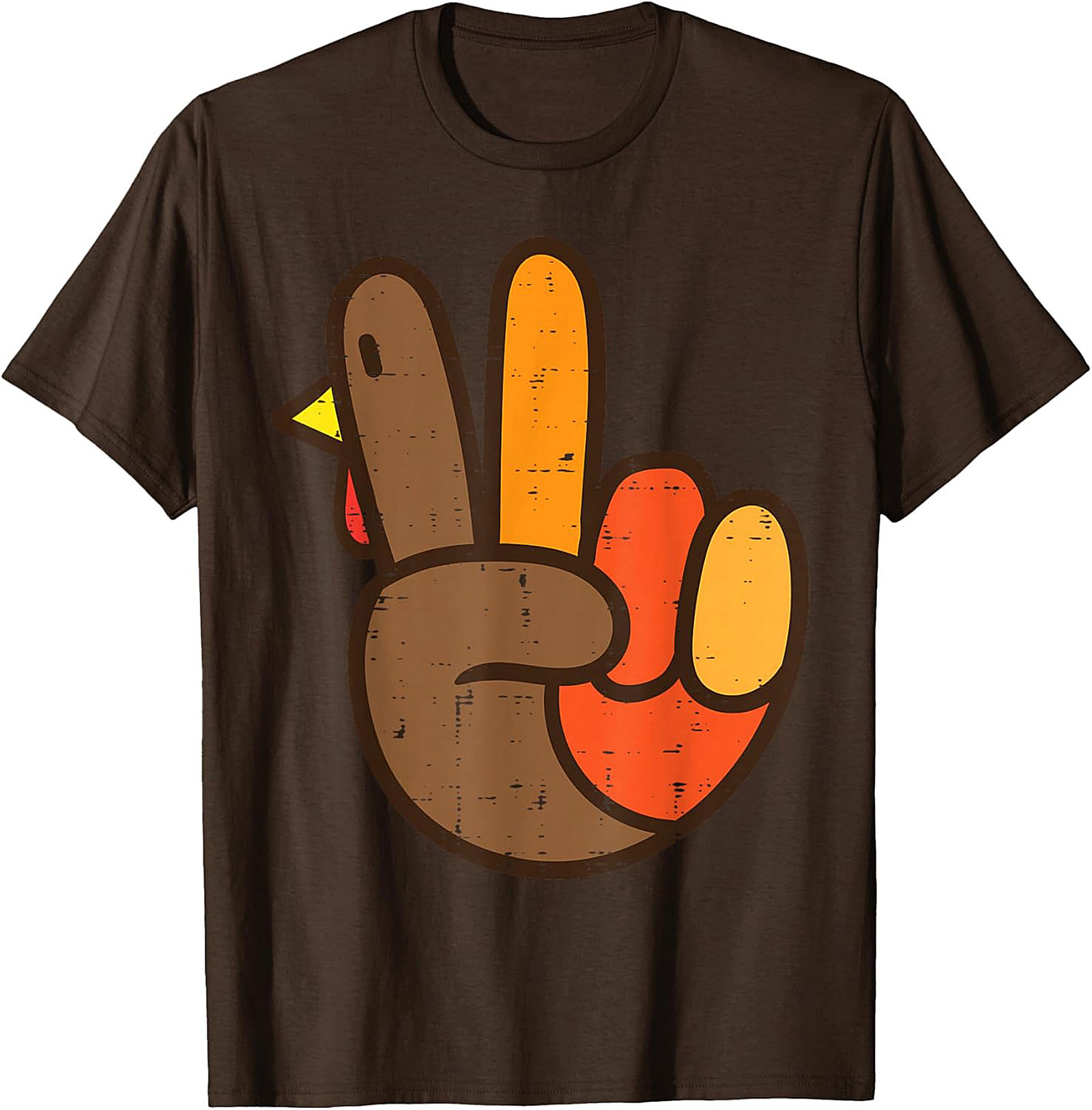Funny Turkey Peace Sign T-shirt | Thanksgiving Graphic Tee