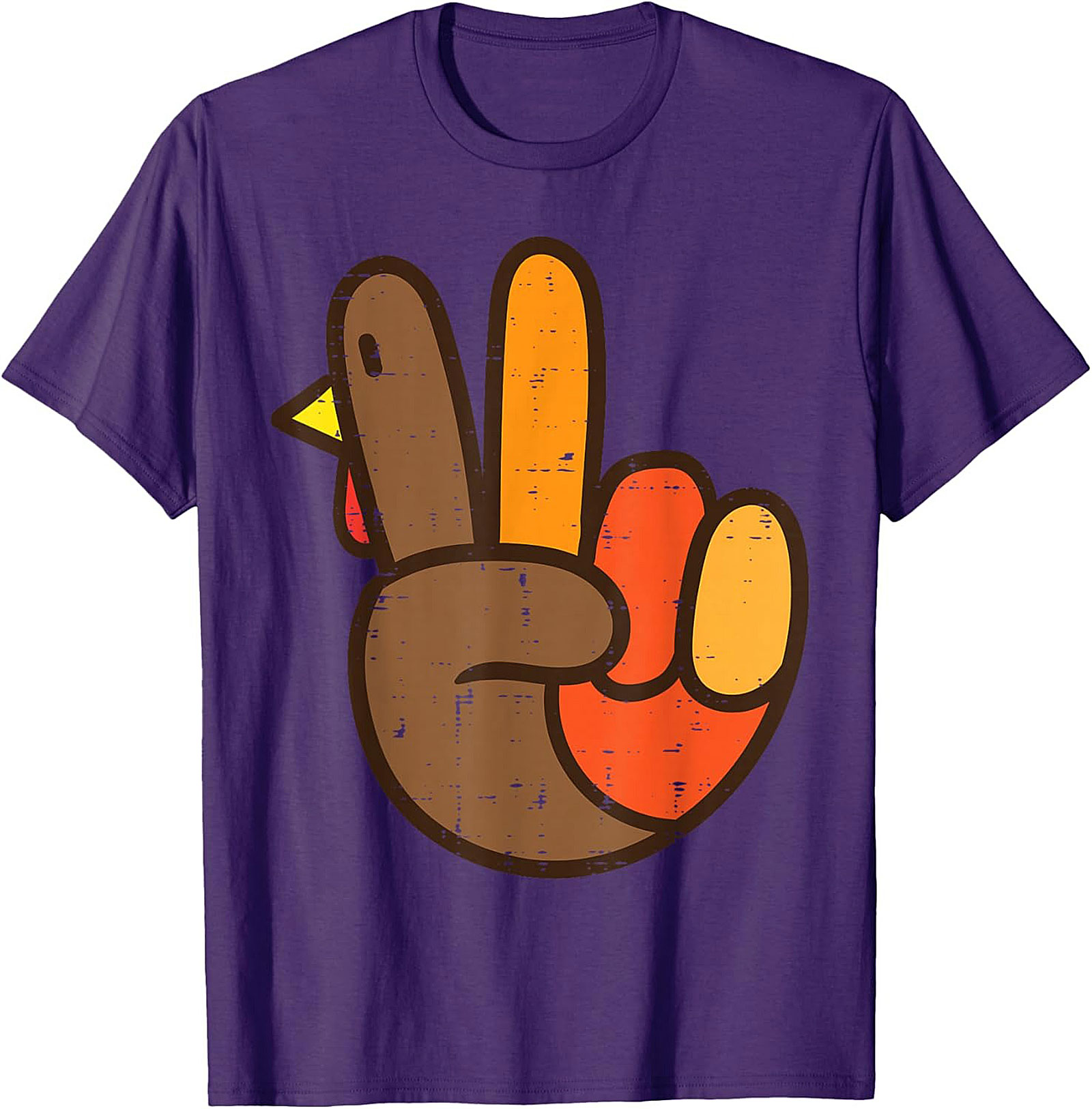 Funny Turkey Peace Sign T-shirt | Thanksgiving Graphic Tee