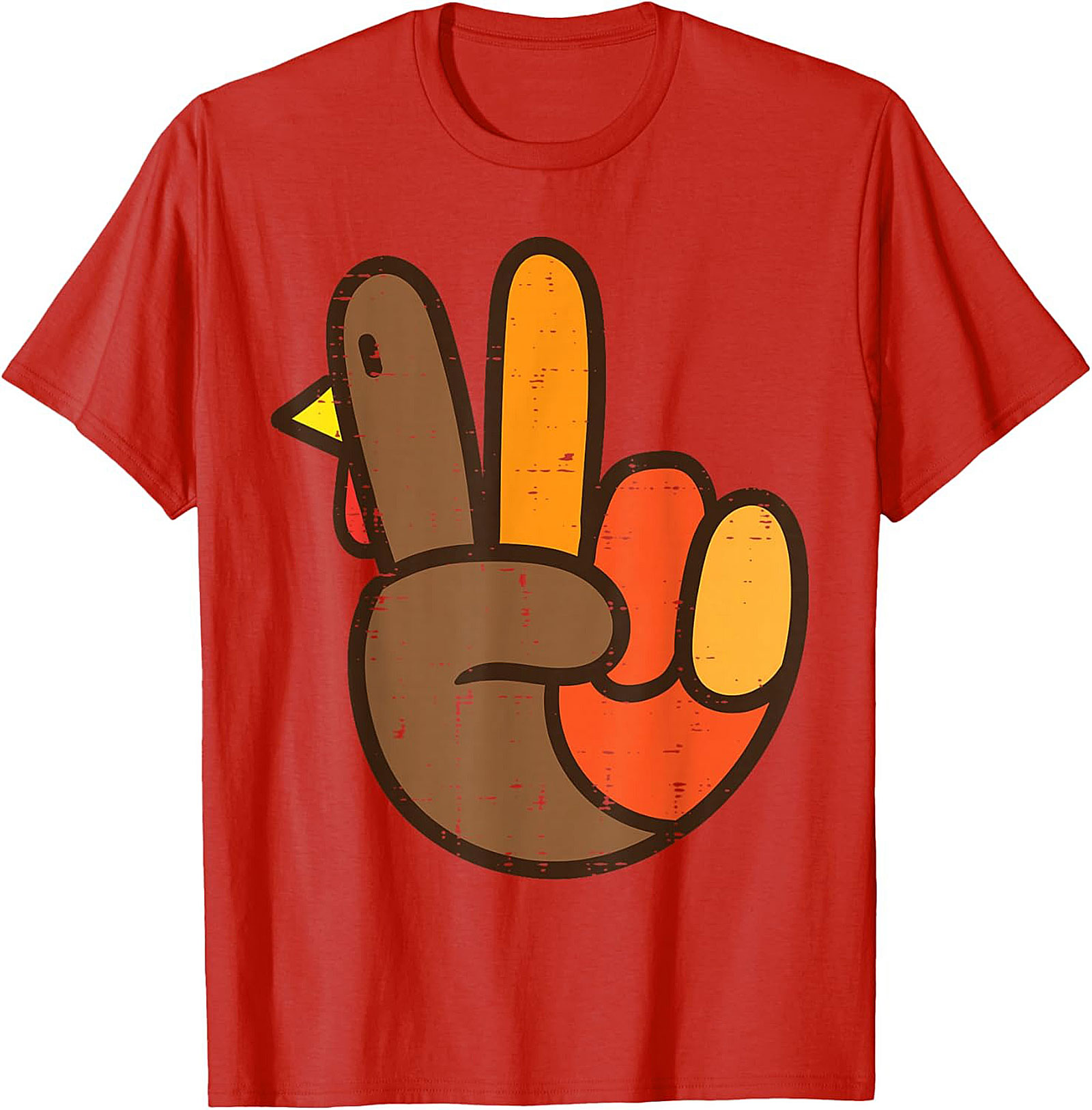 Funny Turkey Peace Sign T-shirt | Thanksgiving Graphic Tee
