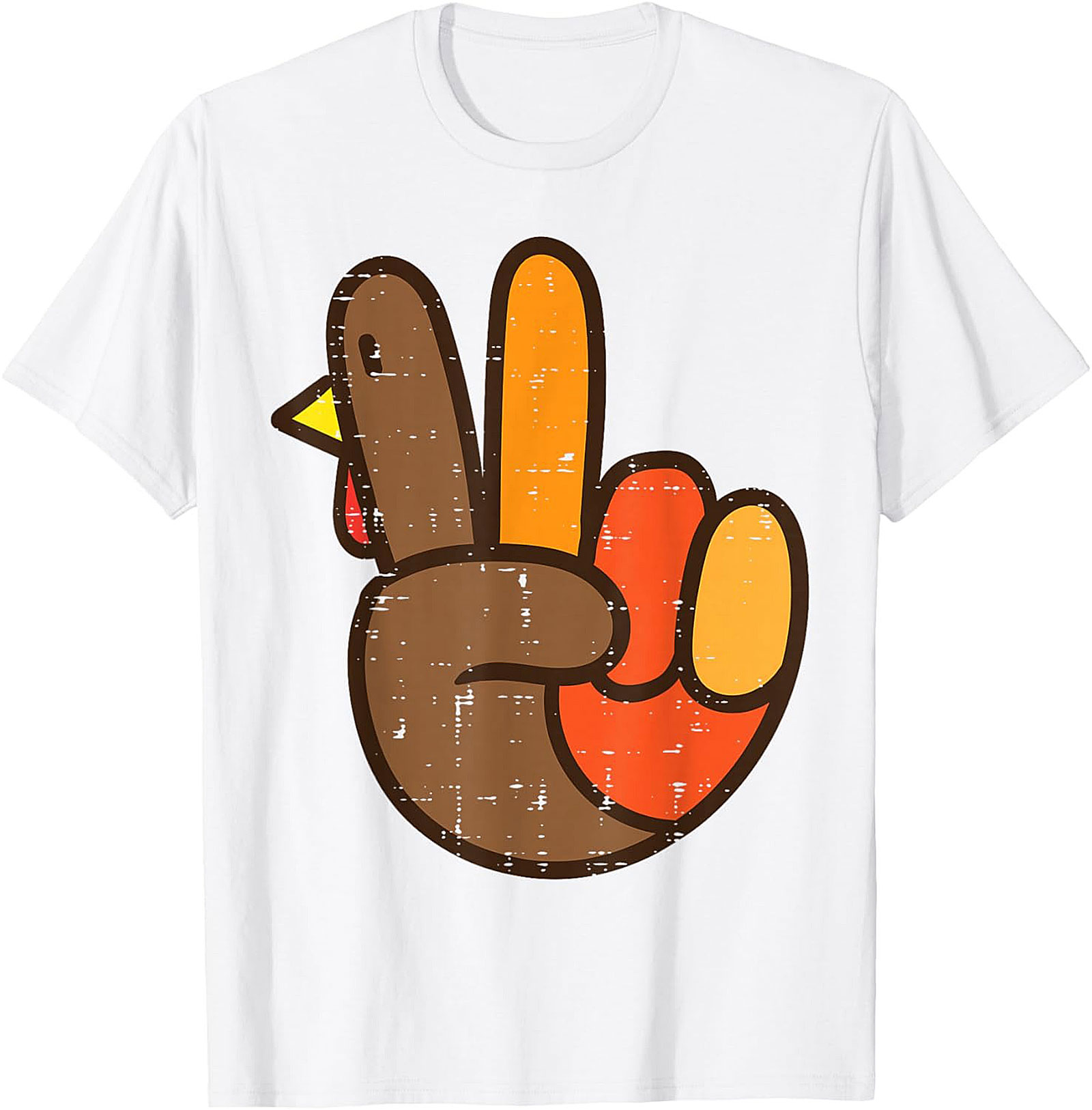 Funny Turkey Peace Sign T-shirt | Thanksgiving Graphic Tee