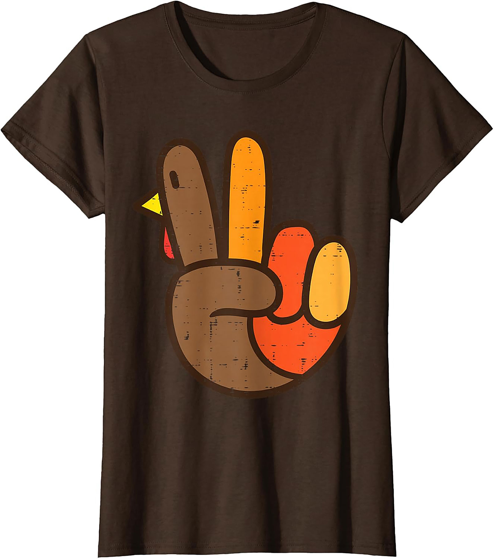 Funny Turkey Peace Sign T-shirt | Thanksgiving Graphic Tee