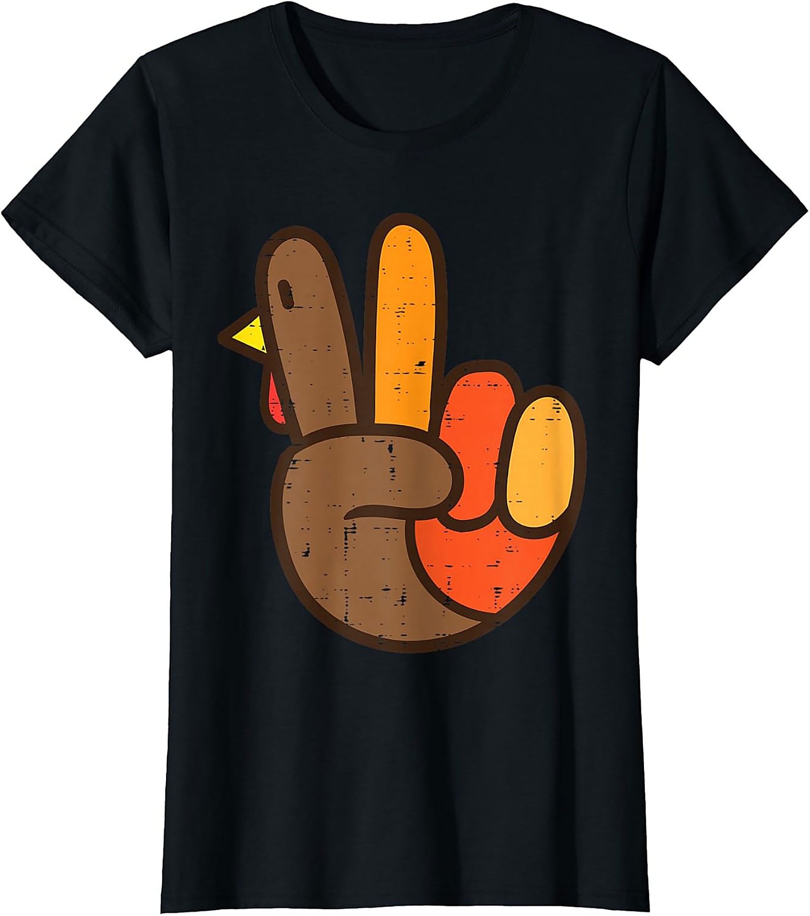 Funny Turkey Peace Sign T-shirt | Thanksgiving Graphic Tee
